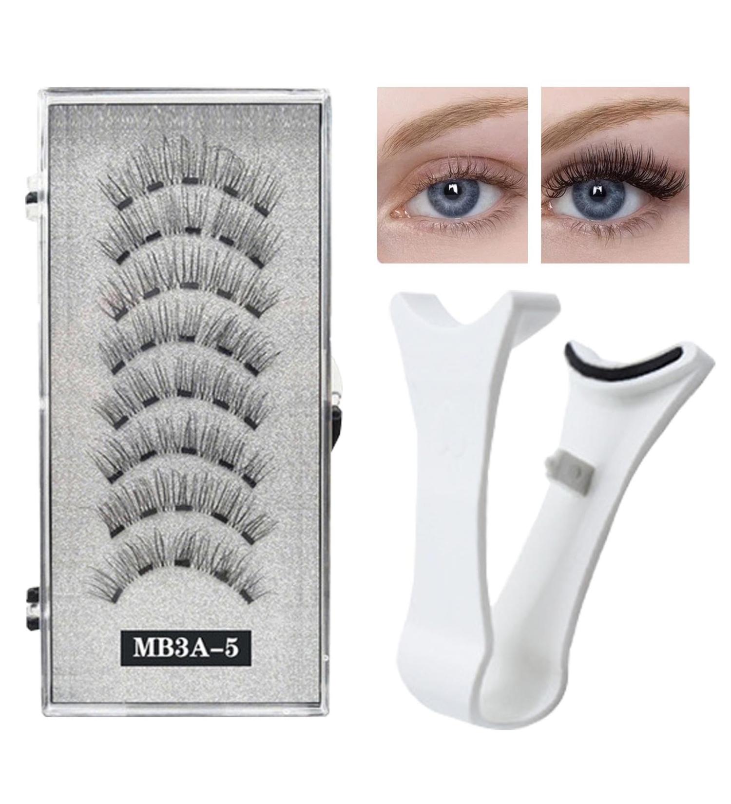 ADERN Magnetic Eyelashes Natural Look | 2 Pair Long-Lasting Eyelashes No Glue - False Eyelashes Kit Natural No Glue False Lashes Long-lasting Eye Lash for Women Girls - Buy Online on GoSupps.com