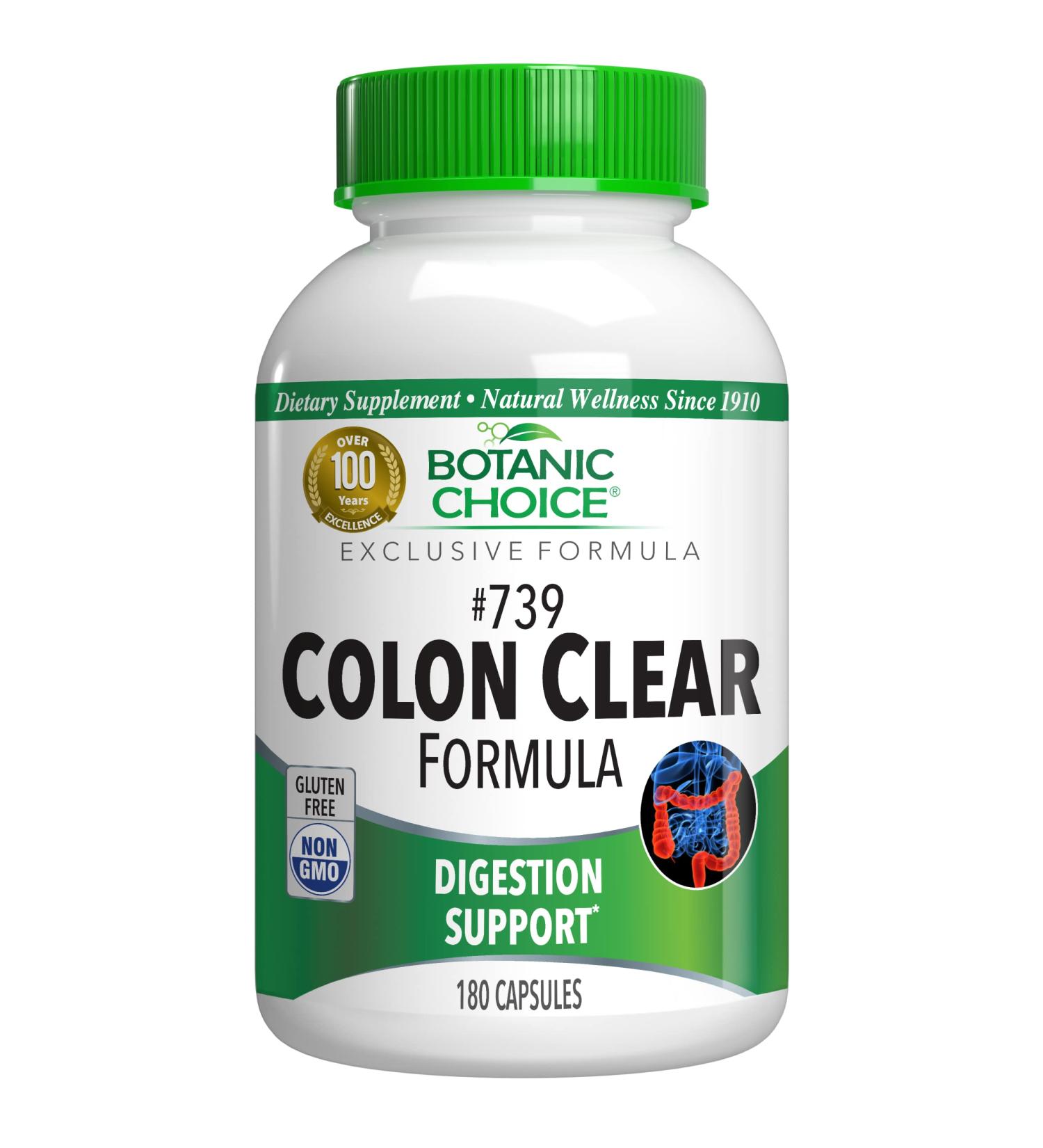 Botanic Choice Colon Clear Formula - 180 Capsules for Superior Colon Cleanse and Regular Bowel Movements - Buy Online on GoSupps.com