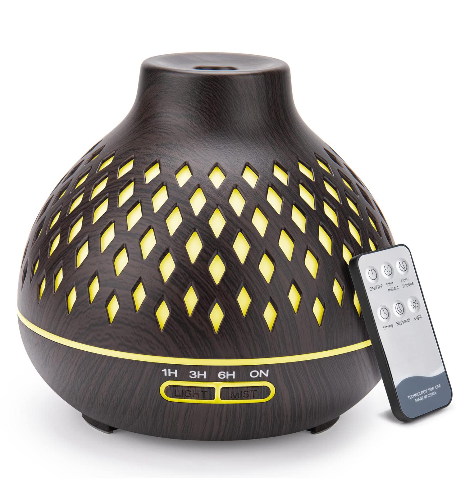 SPLITSKY 400ML Oil Diffuser with Remote Control - Aroma & Essential Oil Nebulizer for Home | 7 LED Light Colors | Air Scent Humidifier - Buy Online on GoSupps.com