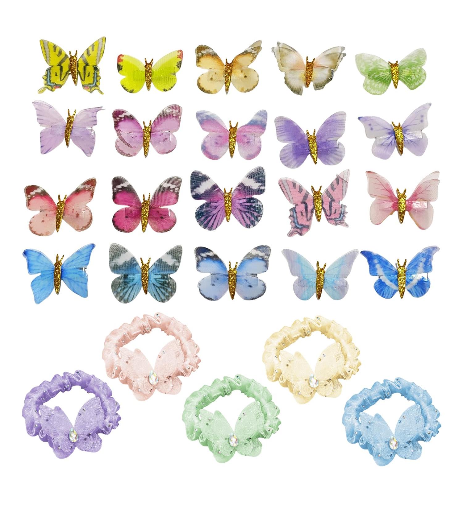 20 Butterfly Hairpins 5 Butterfly Hairpins Small Butterfly Hairpins Girls Butterfly Hairpins Girls Decorative Hair Accessories - Buy Online on GoSupps.com
