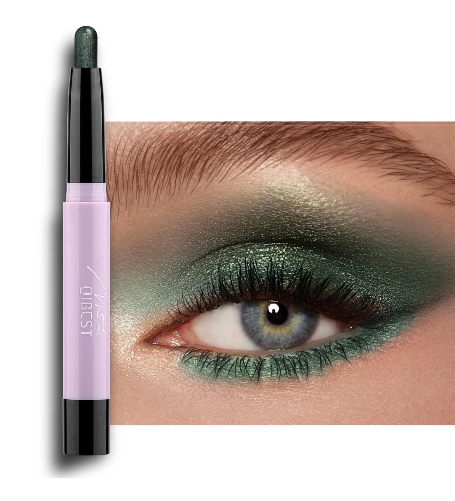 DELISOUL Cream Eyeshadow Matte & Shimmer Eye Brightener Stick - Waterproof, Long Lasting Neutral Green Show Shimmer - Eyeliner Pen & Glitter Pencil Crayon for Buildable Eye Makeup - Buy Online on GoSupps.com