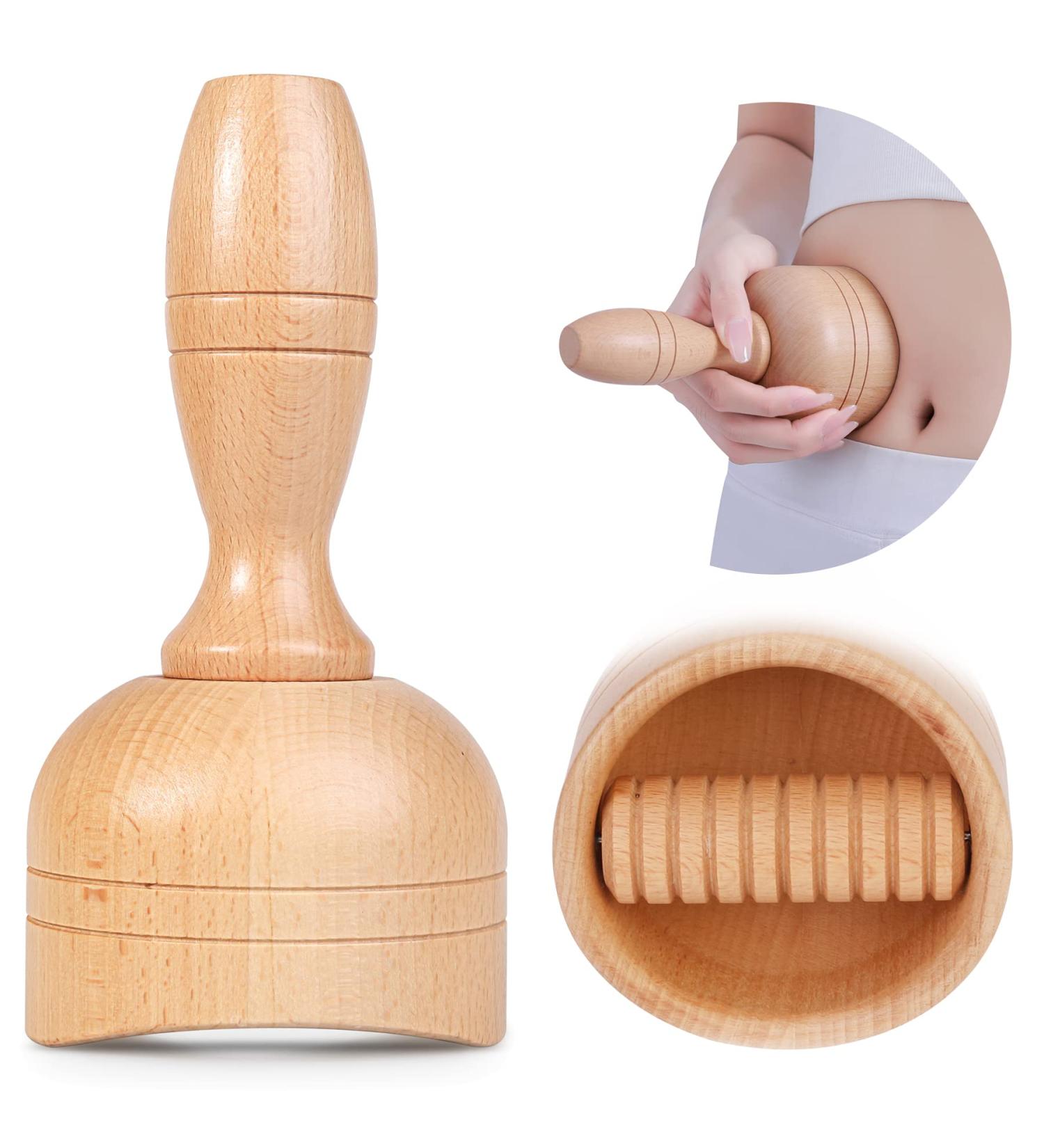 Handheld Wood Swedish Cup Massage Cups for Lymphatic Drainage and Muscle Pain Relief | Maderoterapia Colombiana Tool for Anti-Cellulite Body Sculpting - Buy Online on GoSupps.com