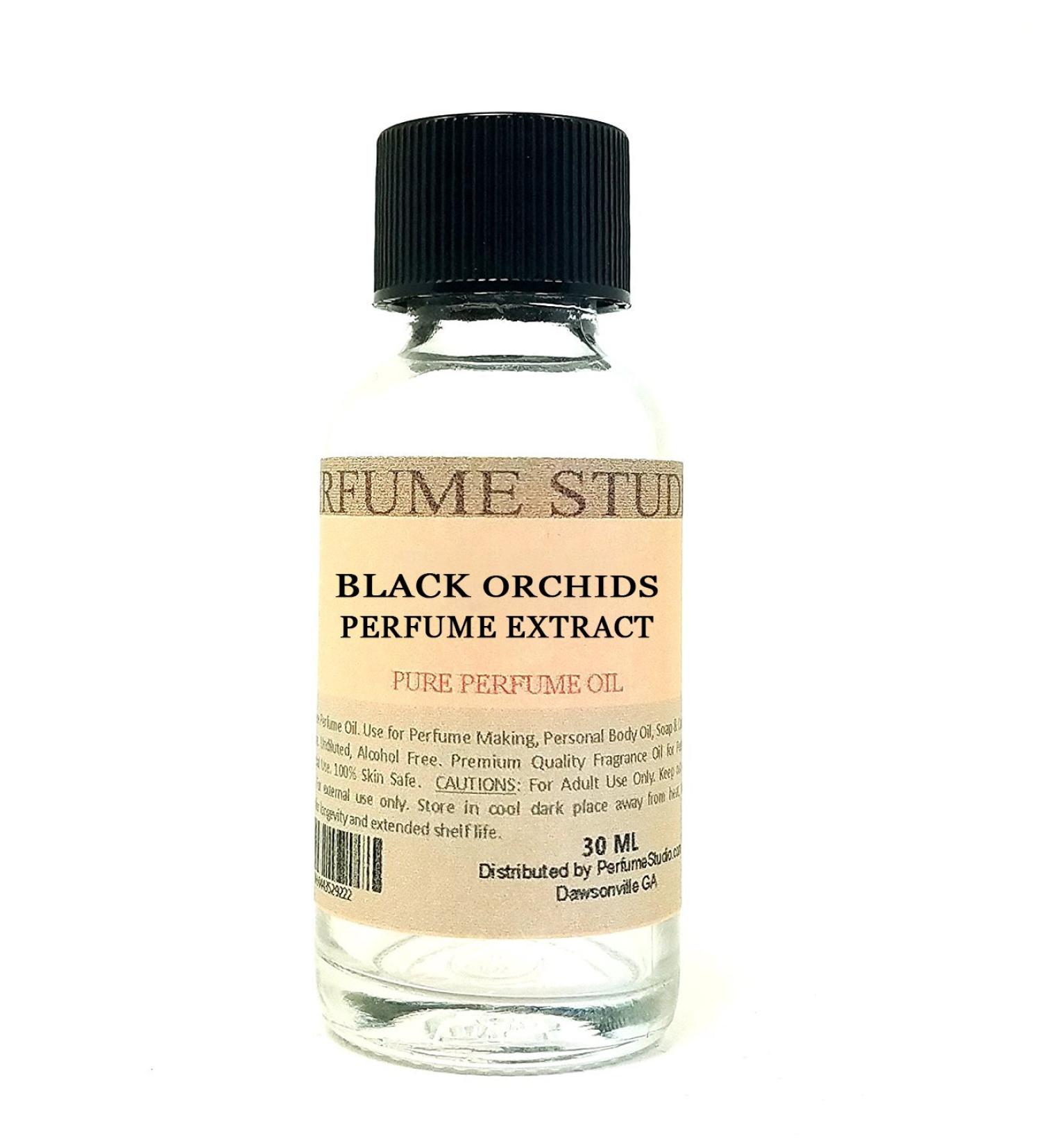 Orchid Fragrance Oil for Perfume Making, Personal Body Oil, Soap, Candle Making & Incense Splash-On Clear Glass Bottle. Premium Quality Undiluted & Alcohol Free (1oz, Orchid Perfume Oil) 1 Fl Oz (Pack of 1) Black Orchids Extract Oil