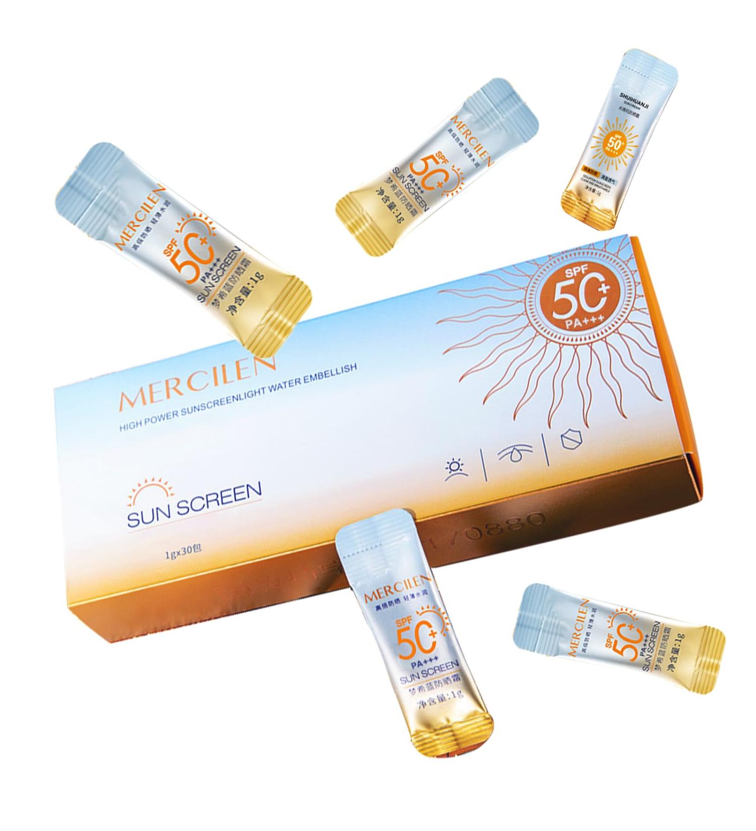 30PCS Mini Sunscreen SPF50+ PA+++ - Travel Size Sunscreen Bulk for Face & Body Lightweight & Non-Greasy Water-Resistant Perfect for Summer Party & Thank You Gifts 1.06 Ounce (Pack of 1) - Buy Online on GoSupps.com
