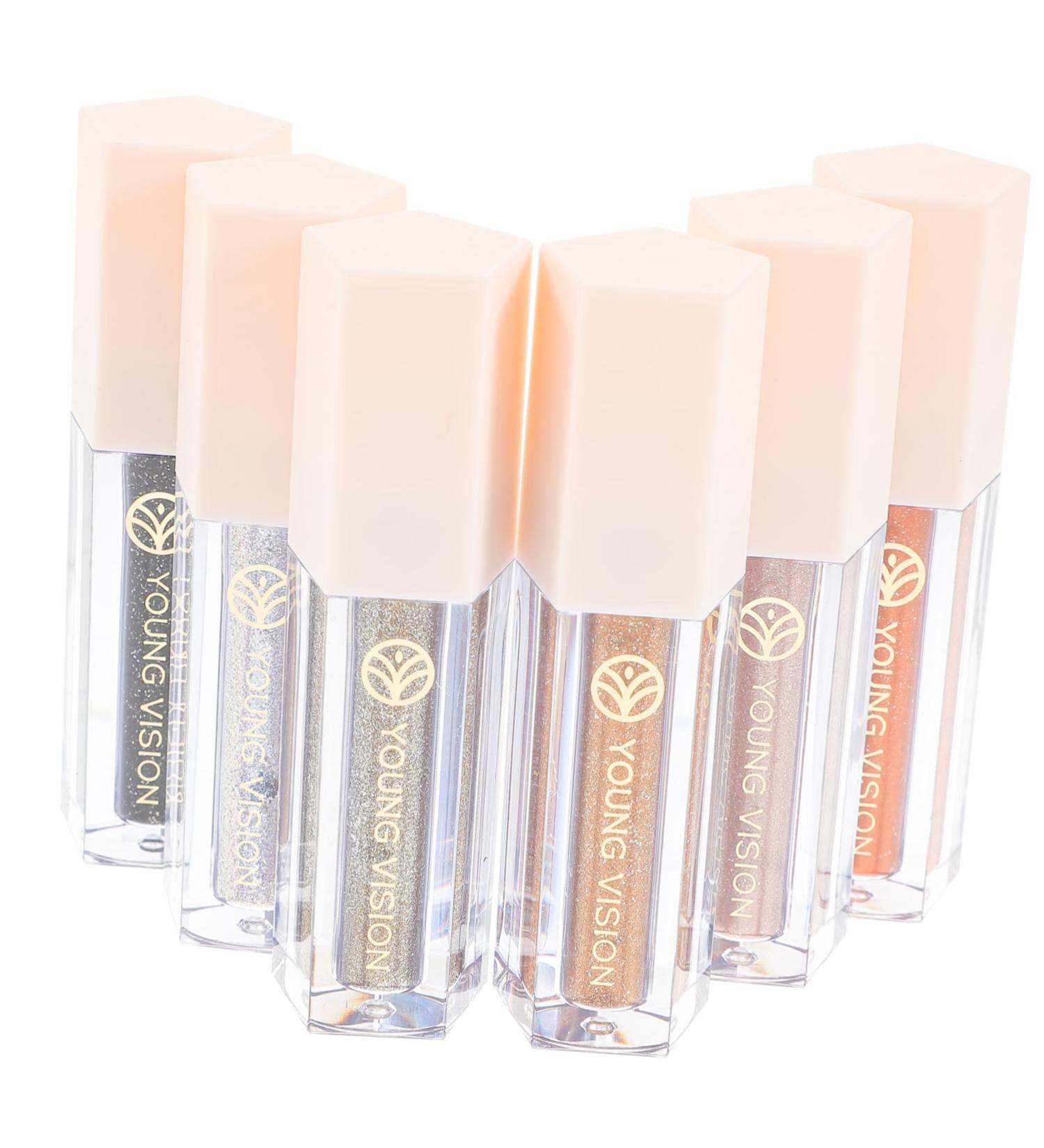 WOONEKY 6pcs Eye Shadow Set Metallic Eye Shadow Tear Stick Highlighter Miss Liquid Eyeshadow Brighten 1 count (Pack of 1) As Shown - Buy Online on GoSupps.com