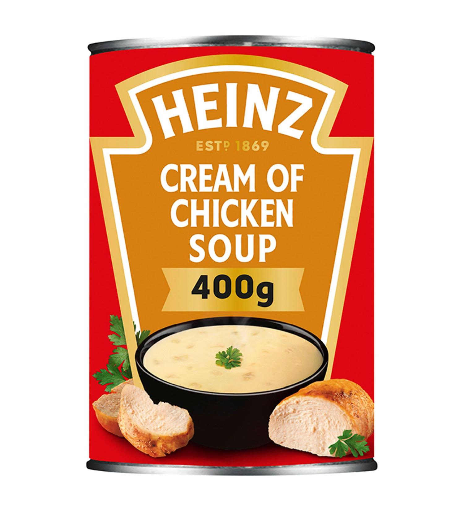 HEINZ Cream of Chicken Soup 400 g Chicken Poulet 200 g (Lot de 2)