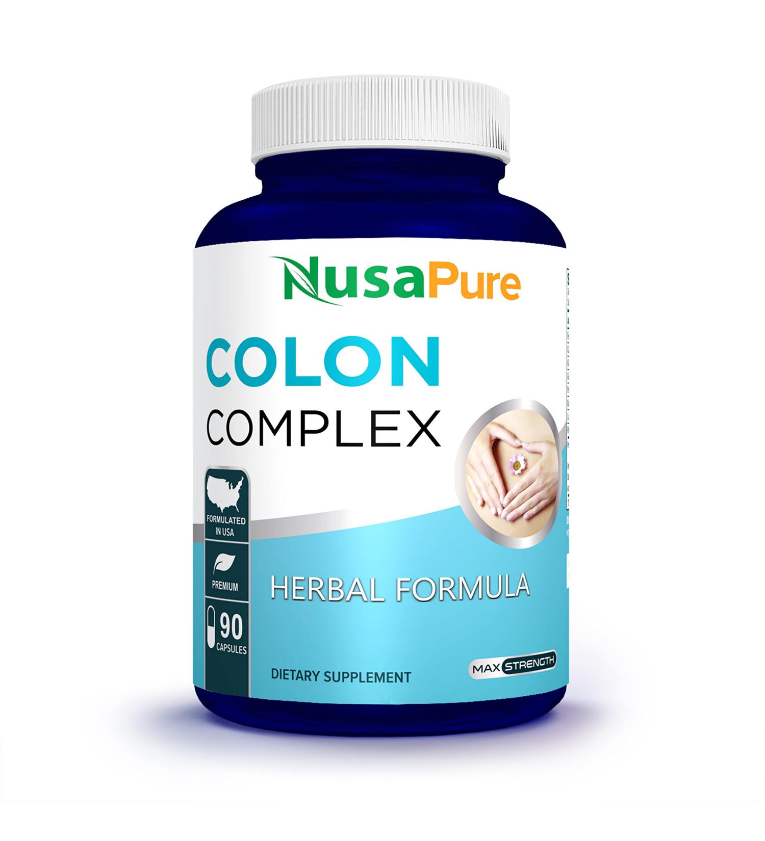 NusaPure Colon Complex - 90 Capsules | Gentle & Effective Colon Cleanse Formula - Buy Online on GoSupps.com