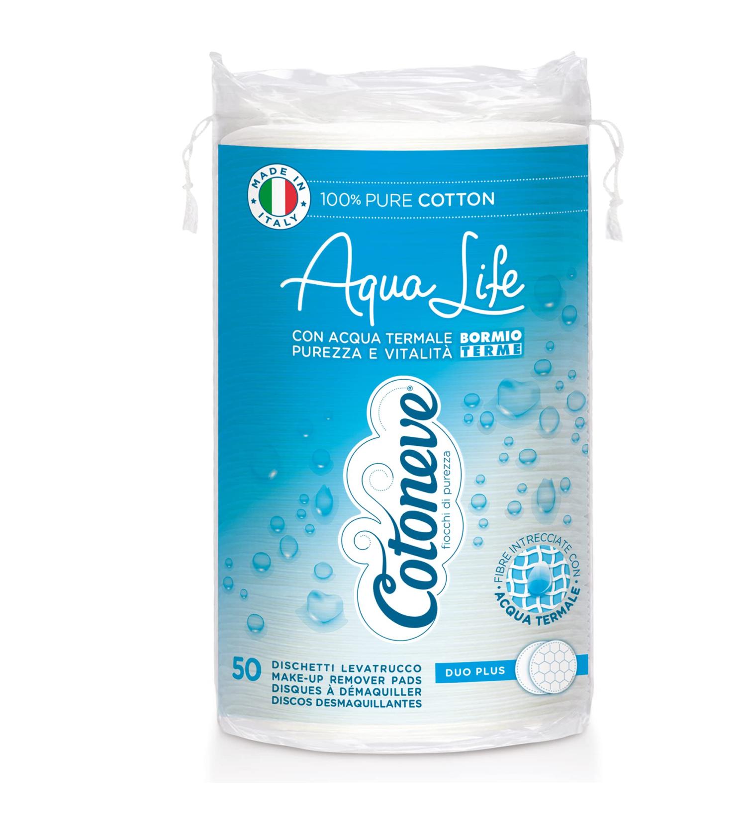 Cotoneve 91632 Bag of 50 cotton make-up remover pads Maxi Round