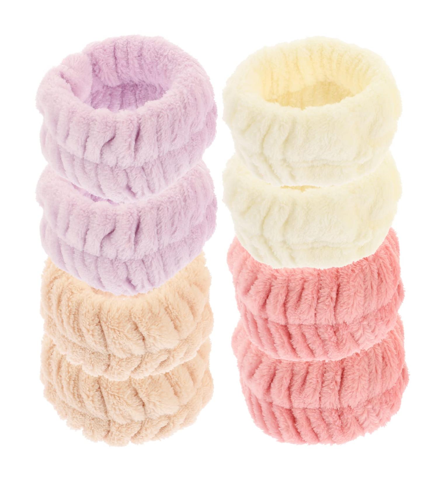 Mikinona 8pi ces Bracelets Nettoyants pour Visage Flanelle Pratiques et Extensibles pour Femmes et Voyages - Buy Online on GoSupps.com