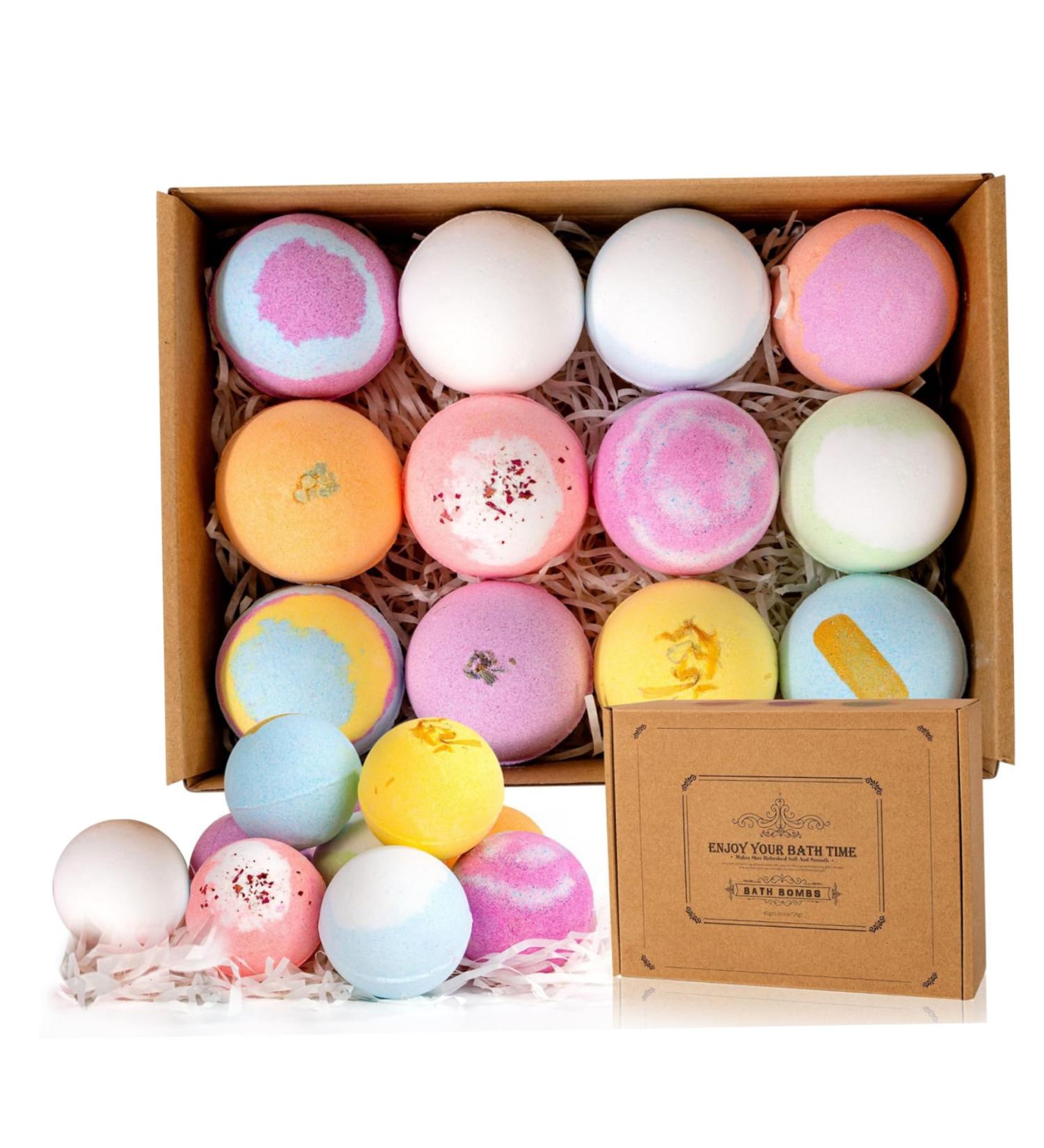Bombes de bain 6 pi ces 60 g de bombes douche ingr dients naturels hydratent apaise la peau soulagent le stress les bulles bain spa essentiel pour les femmes cadeaux - Buy Online on GoSupps.com