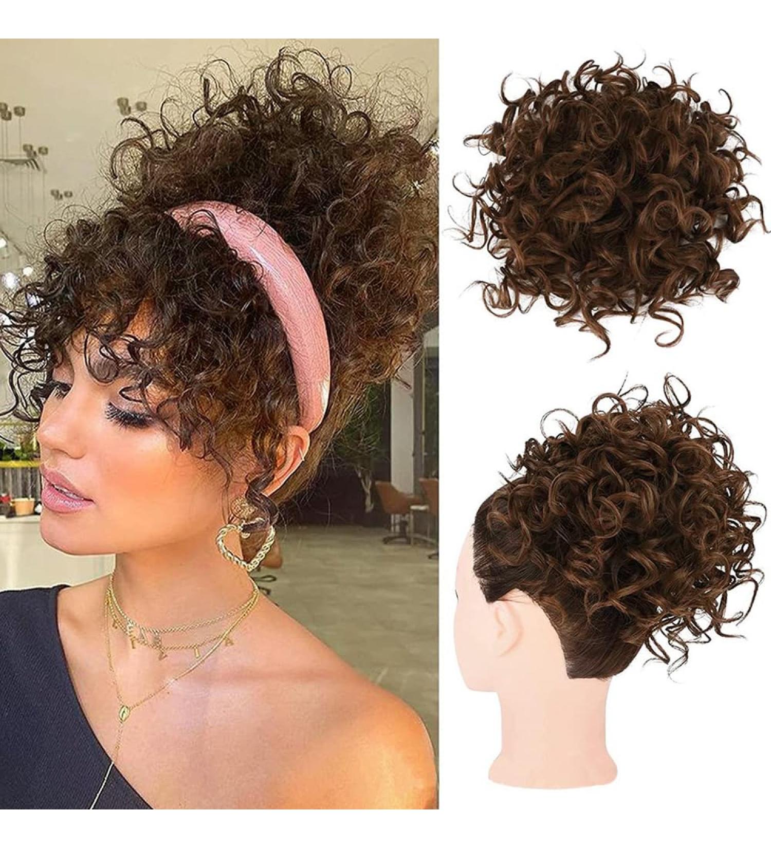 Shop Dirty Messy Bun Short Curly Ponytail | Trendy & Stylish Hair Extensions - International Shipping - Buy Online on GoSupps.com