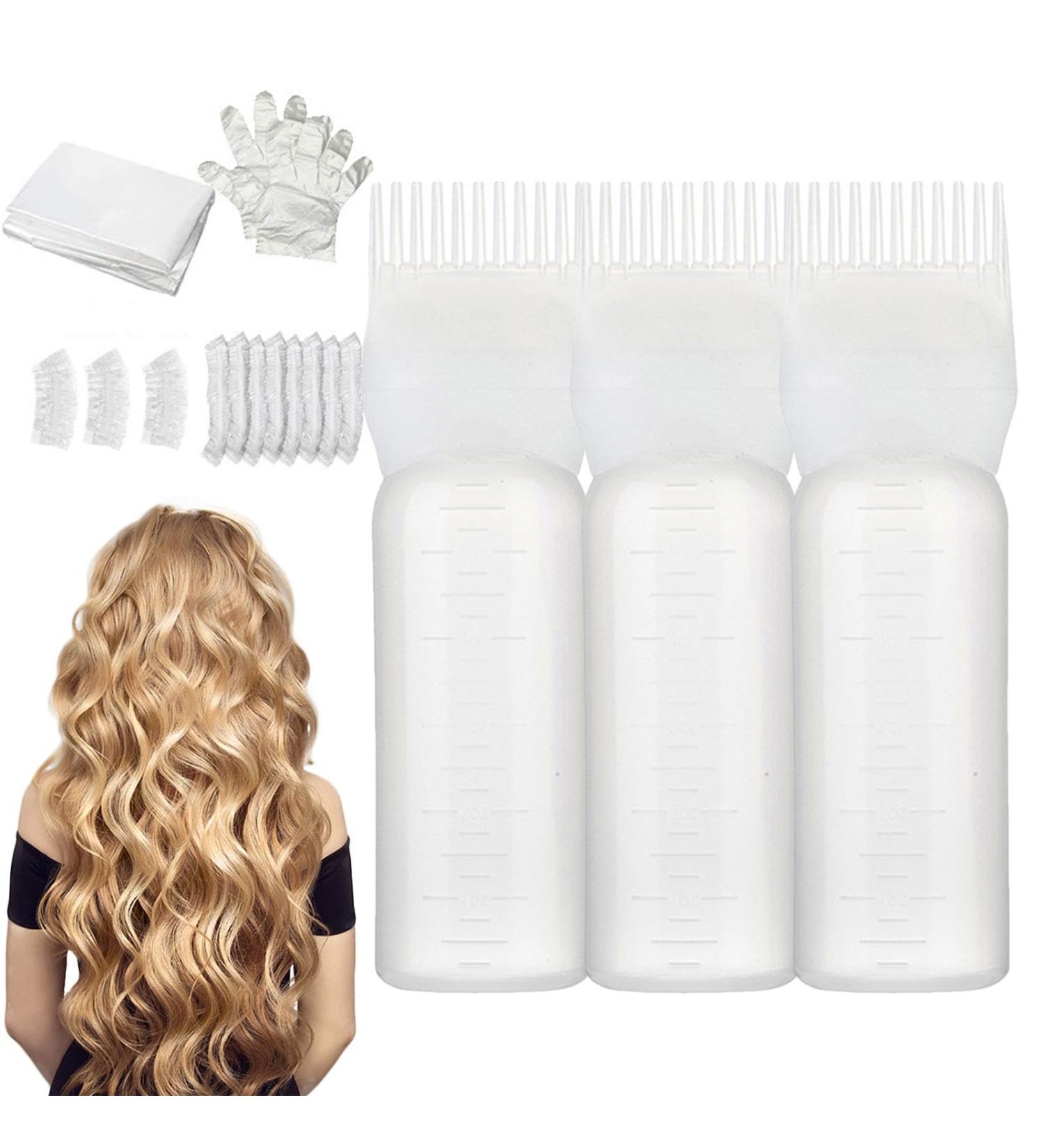 Scalp Oil Applicator | 160ml Hair Oiling Applicator Bottle | Lightweight Oil Bottle Oil Applicator for Hair Dye Scalp Massage Comb for Hair Dyeing White - Buy Online on GoSupps.com