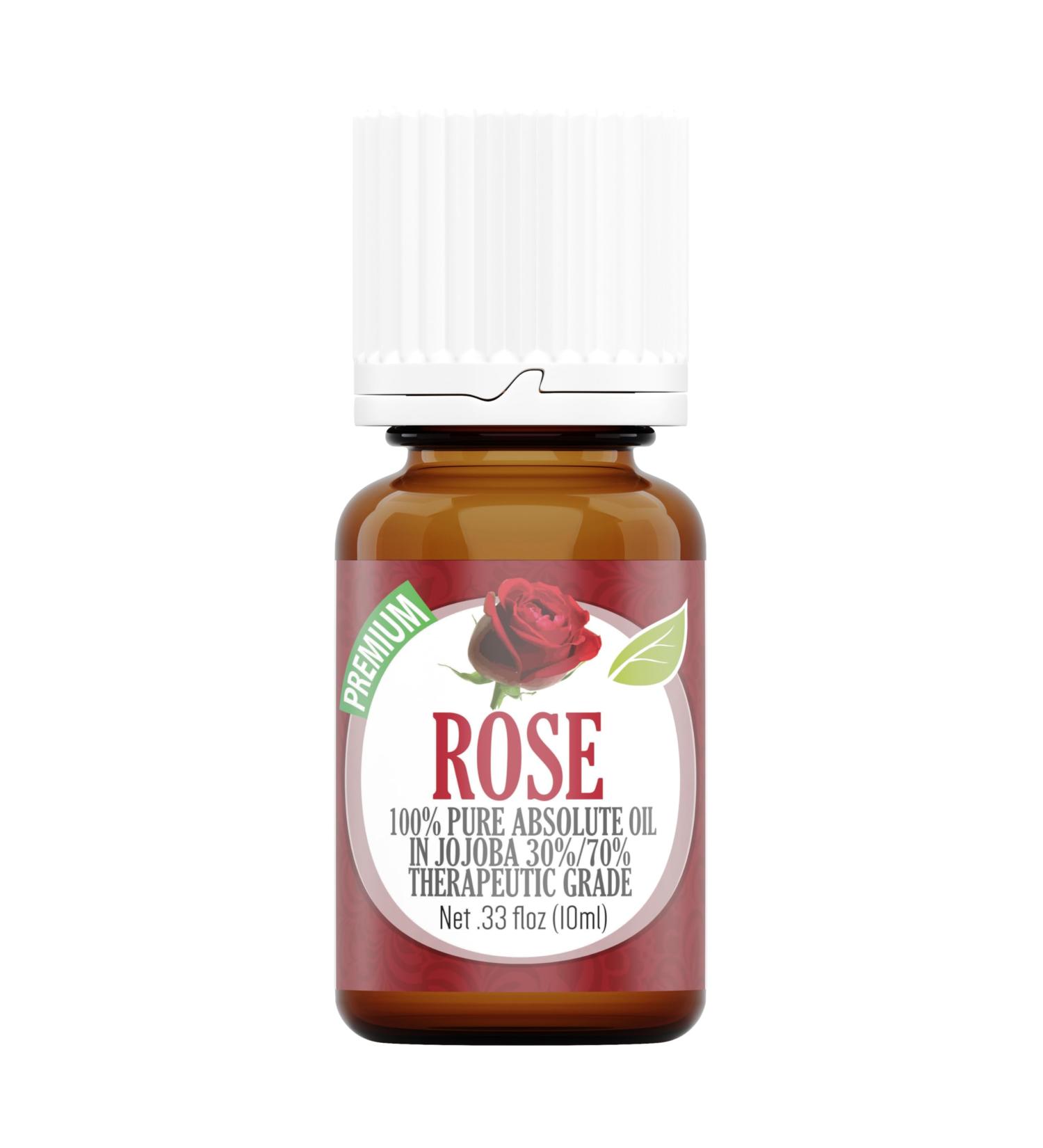 Healing Solutions 10ml Rose Essential Oil Aromatherapy Oil for Skin & Diffusers (0.33 fl oz)