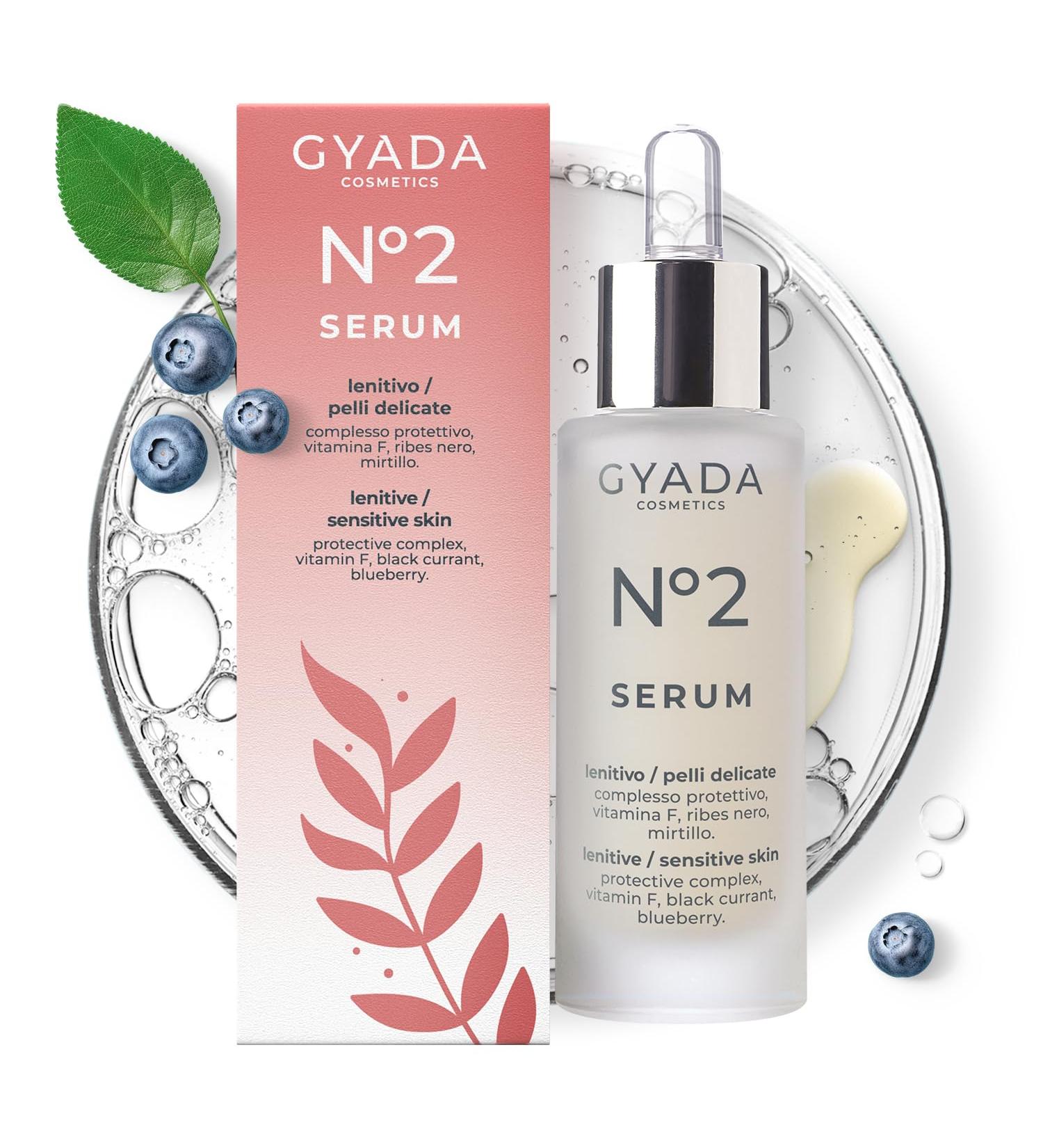 GYADA Soothing & Hydrating Face Serum N.2 - Vitamin F & Blueberry Extract for Sensitive Skin - Vegan Cruelty-Free 1 fl oz - Buy Online on GoSupps.com