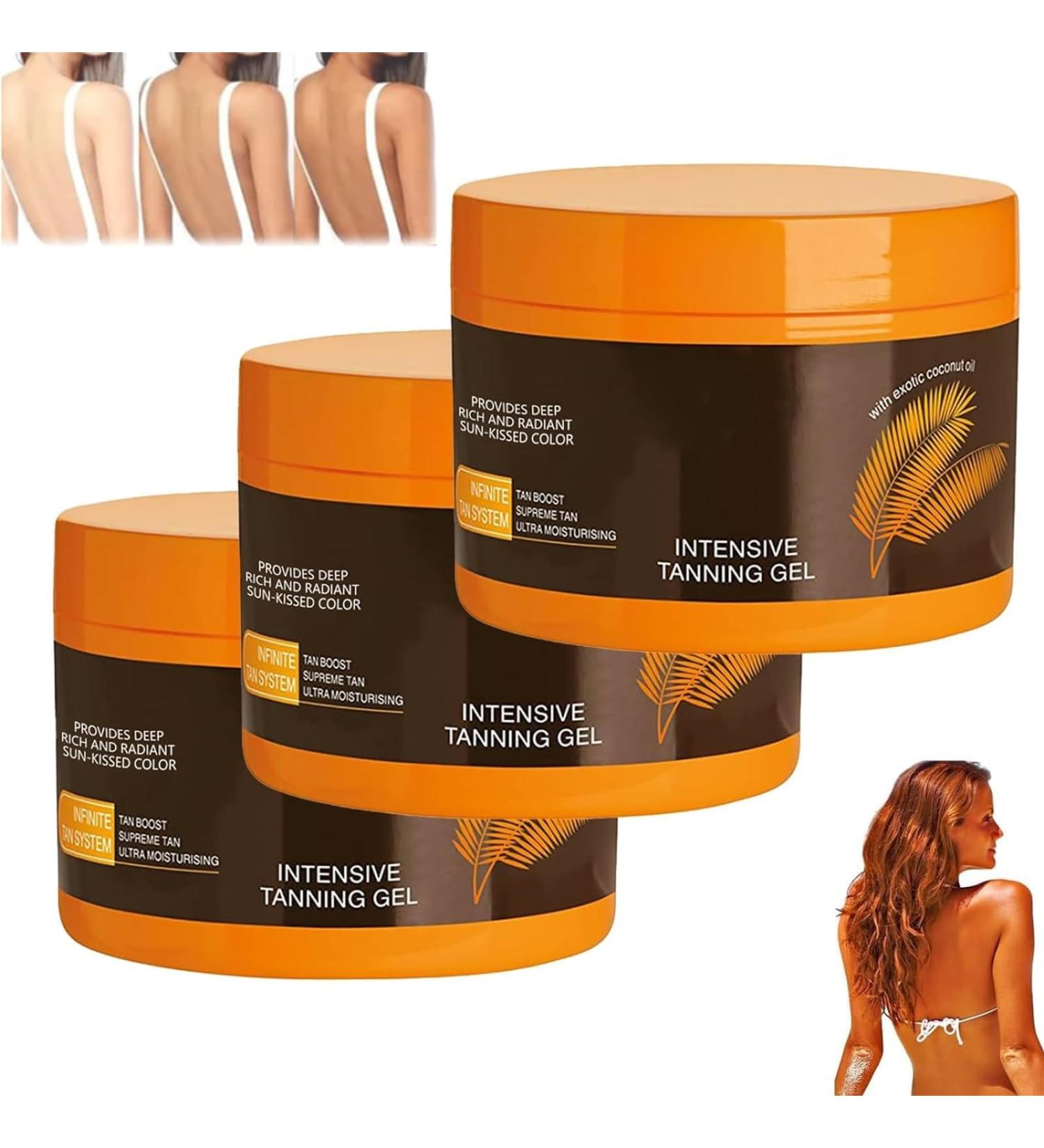 IFFANY Intensive Tanning Gel 150g Tanning Accelerator Cream Gel Natural Ingredients Carrot Oil Tanning Cream for Natural Tanned Skin - Buy Online on GoSupps.com