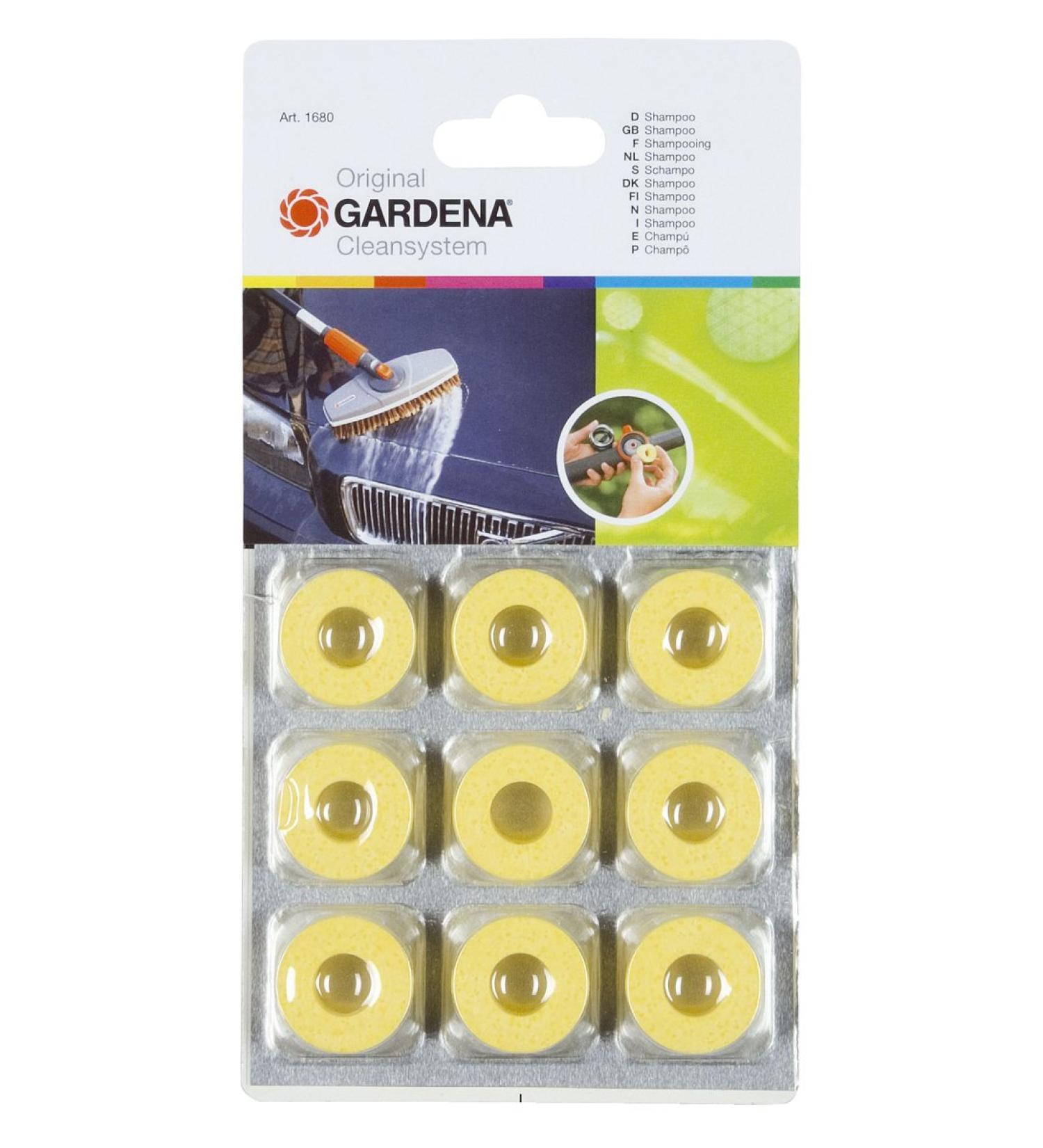 Gardena Clean System Shampoo - Gentle Cleaning Rings for Paint & Plastic Surfaces | Targeted Dosage (1680-20) - International Shipping Available - Buy Online on GoSupps.com