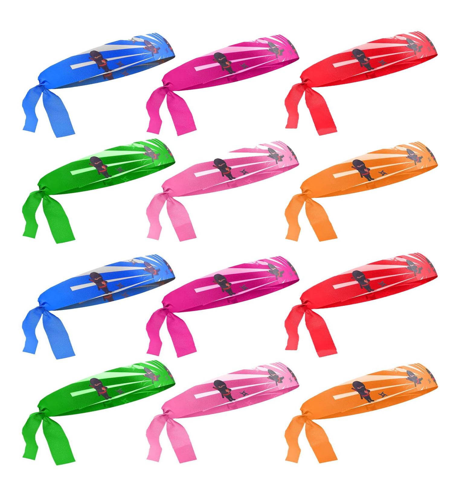 Karate Headbands for Children - Adjustable Ninja Martial Arts Headbands - 12 Pack for Running Training Tennis & Athletics - Buy Online on GoSupps.com