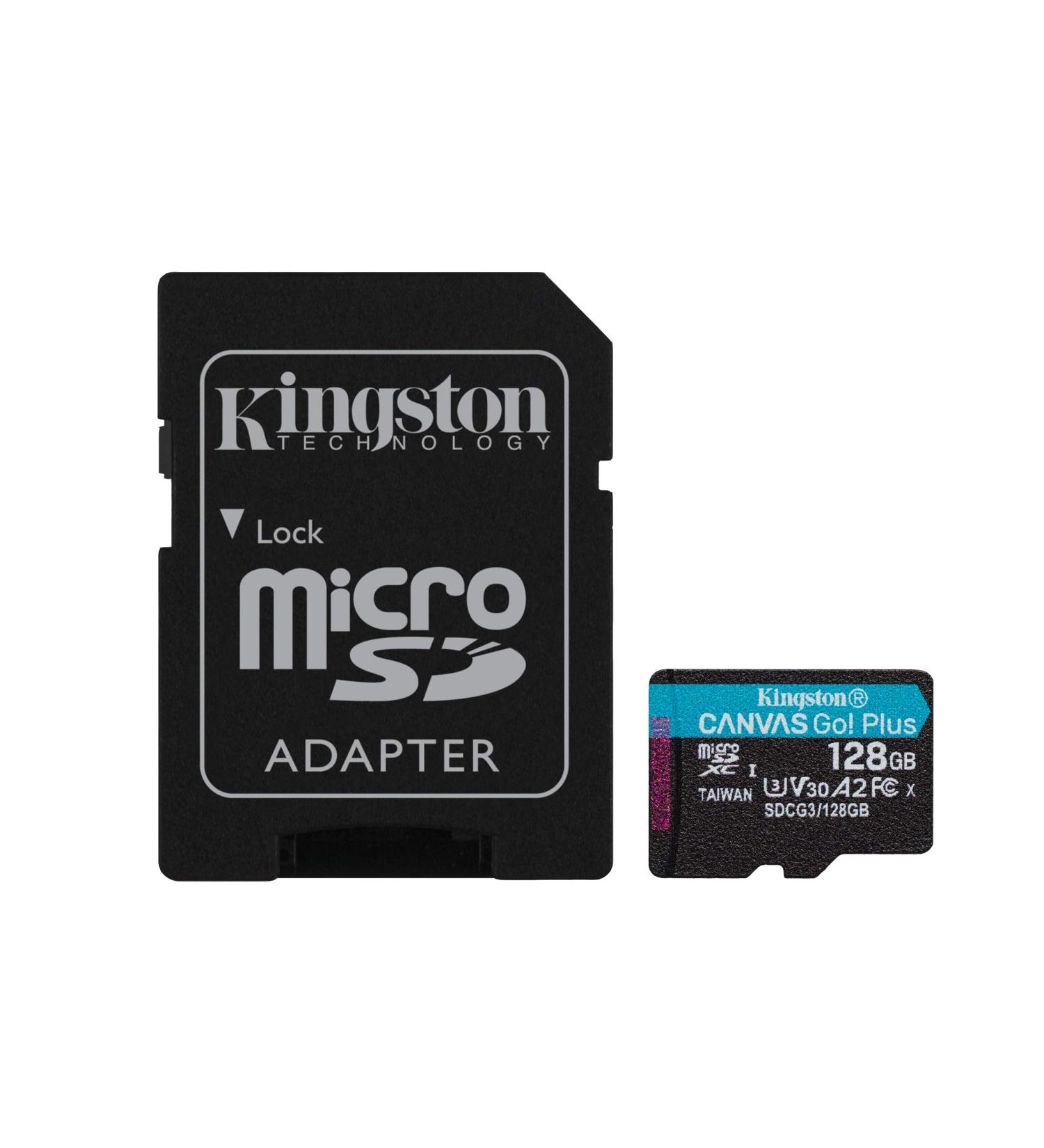 Kingston 128GB microSDXC Canvas Go Plus Memory Card | 170MB/s Read Speed | UHS-I, C10, U3, V30, A2/A1 | Includes Adapter | Fast 128GB microSD Card - Buy Online on GoSupps.com