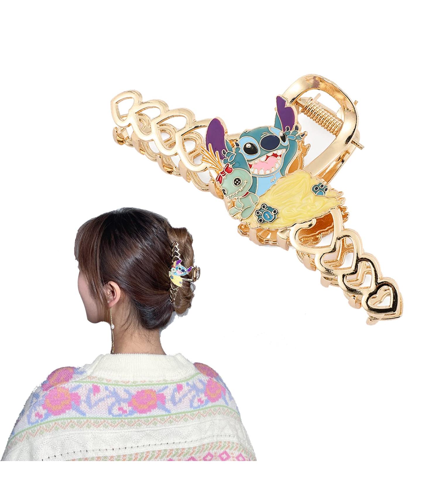Cute Interstellar Stitch Metal Hair Claw Clips - Non-slip Hair Catch Barrette | Lilo and Stitch Hairpins - Hair Styling Accessories - Buy Online on GoSupps.com