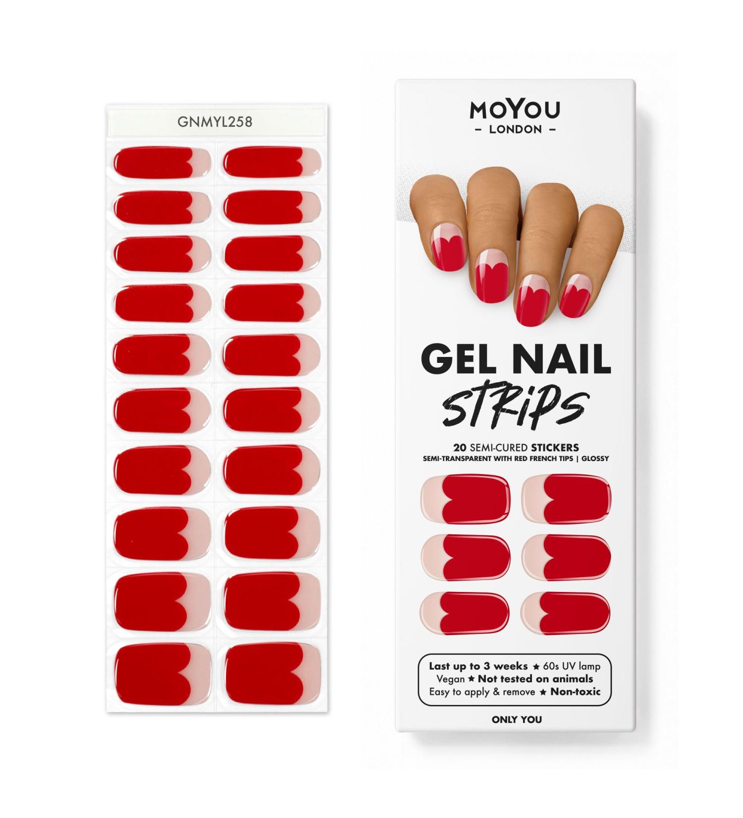 MOYOU LONDON Semi-Cured UV Gel Strips - 20 Pieces for Salon Quality Manicure - Easy Gel Nail Foils - Only You - International Shipping Available - Buy Online on GoSupps.com