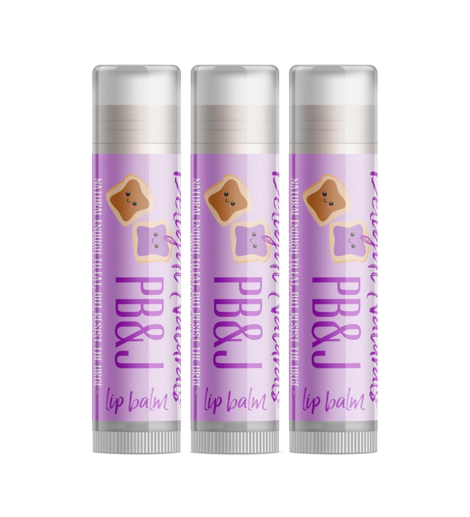 Delight Naturals PB&J Lip Balm (Grape) - Set of Three - Buy Online on GoSupps.com