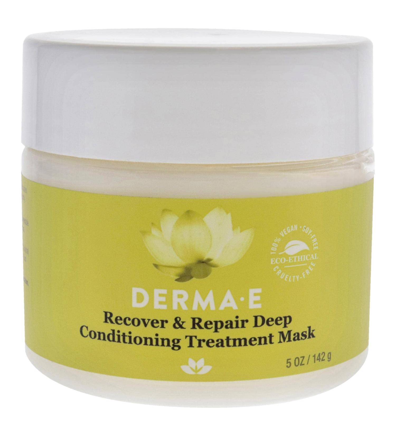 DERMA E Recover & Repair Argan Oil Hair Mask - Hydrating Treatment for Dry, Damaged, Color Treated, and Frizzy Hair 5 Oz - Buy Online on GoSupps.com