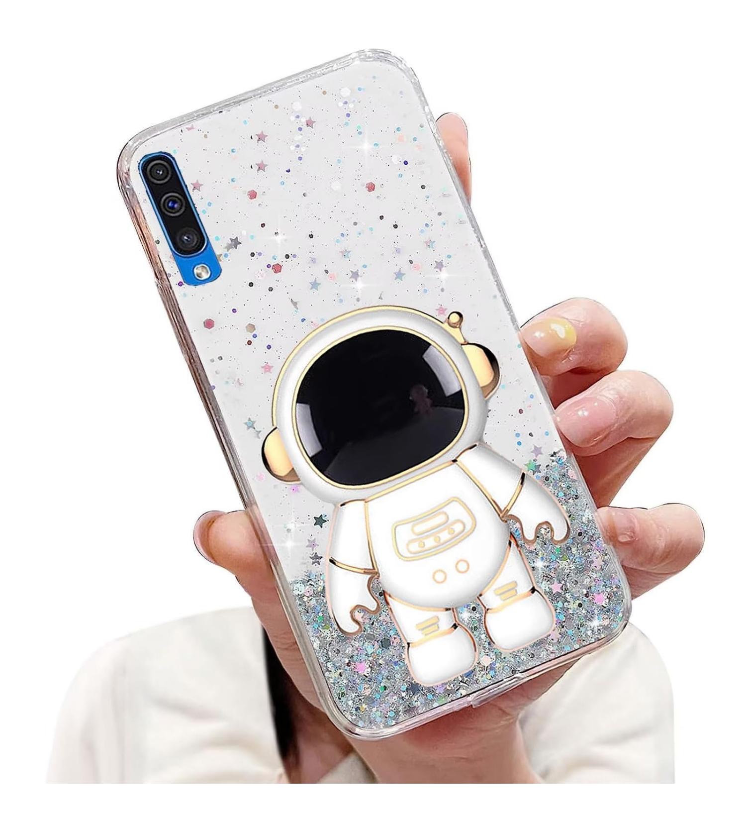 Buy Tivenfezk Nadoli Astronaut Hidden Stand Shell for Samsung Galaxy A70 - Glitter Soft Silicone Protective Cover - Buy Online on GoSupps.com