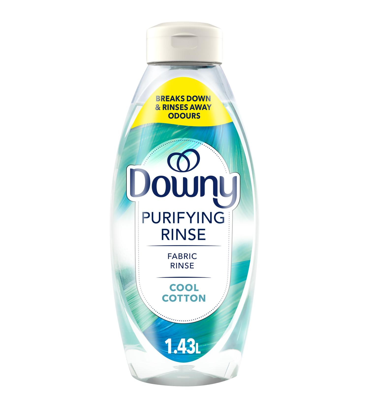 Downy Rinse & Refresh Laundry Odour Remover and Fabric Softener Cool Cotton Safe On All Fabrics HE Compatible 1.43L Cool Cotton 1 count (Pack of 1) - Buy Online on GoSupps.com