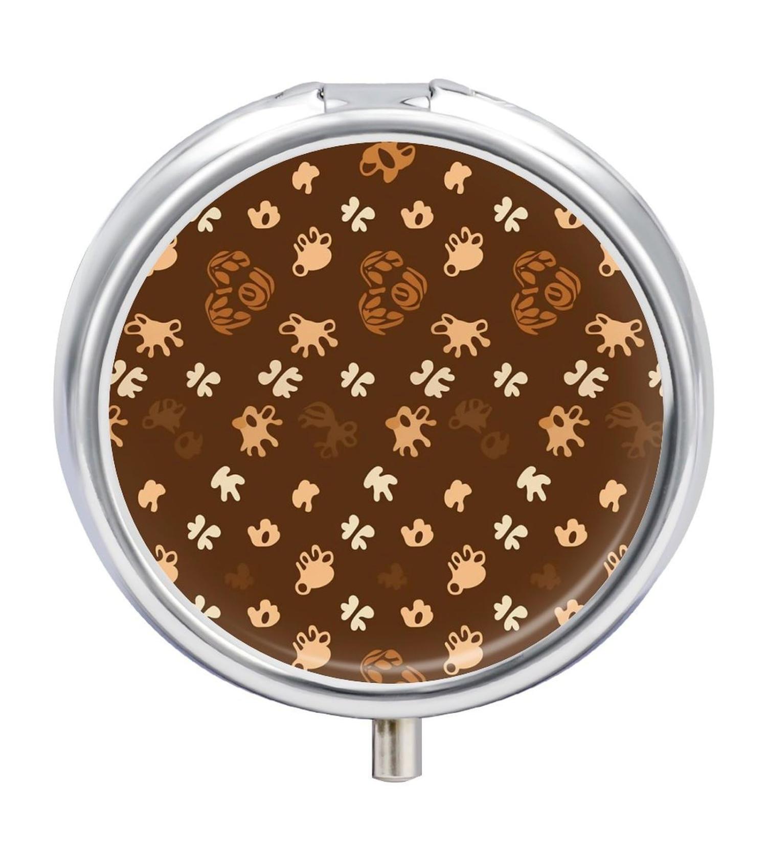 Travel Pill Box with Paw Print - Portable 3 Compartment Organizer for Purse & Pocket | Small Medicine Case for On-the-Go - Buy Online on GoSupps.com