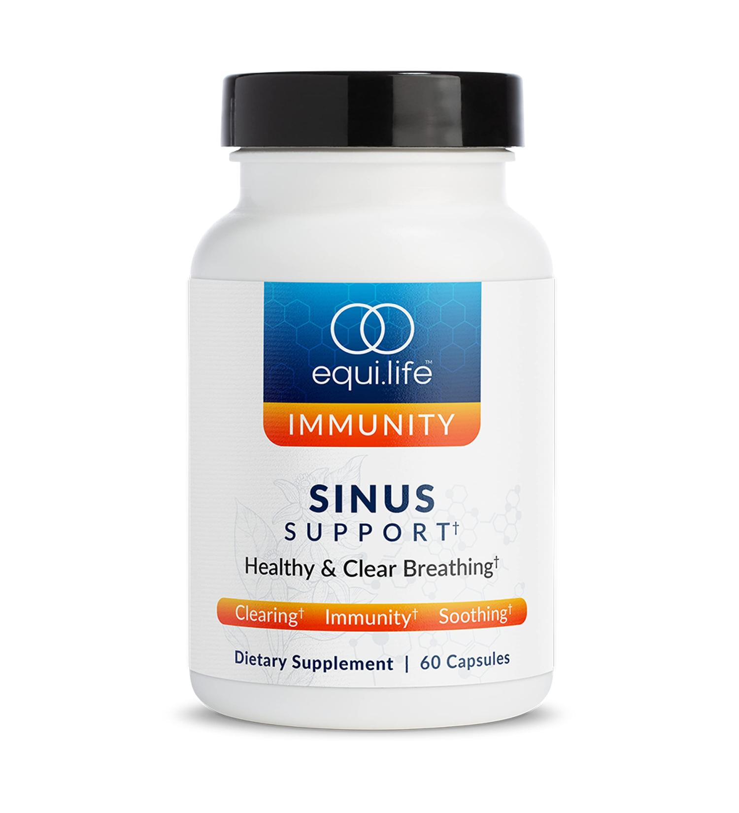 EquiLife Sinus Support - Promotes Nasal Congestion & Mucus Relief - Immunity Boost with Herbs, Antioxidants & Amino Acids - Gluten-Free - 20 Servings - Buy Online on GoSupps.com