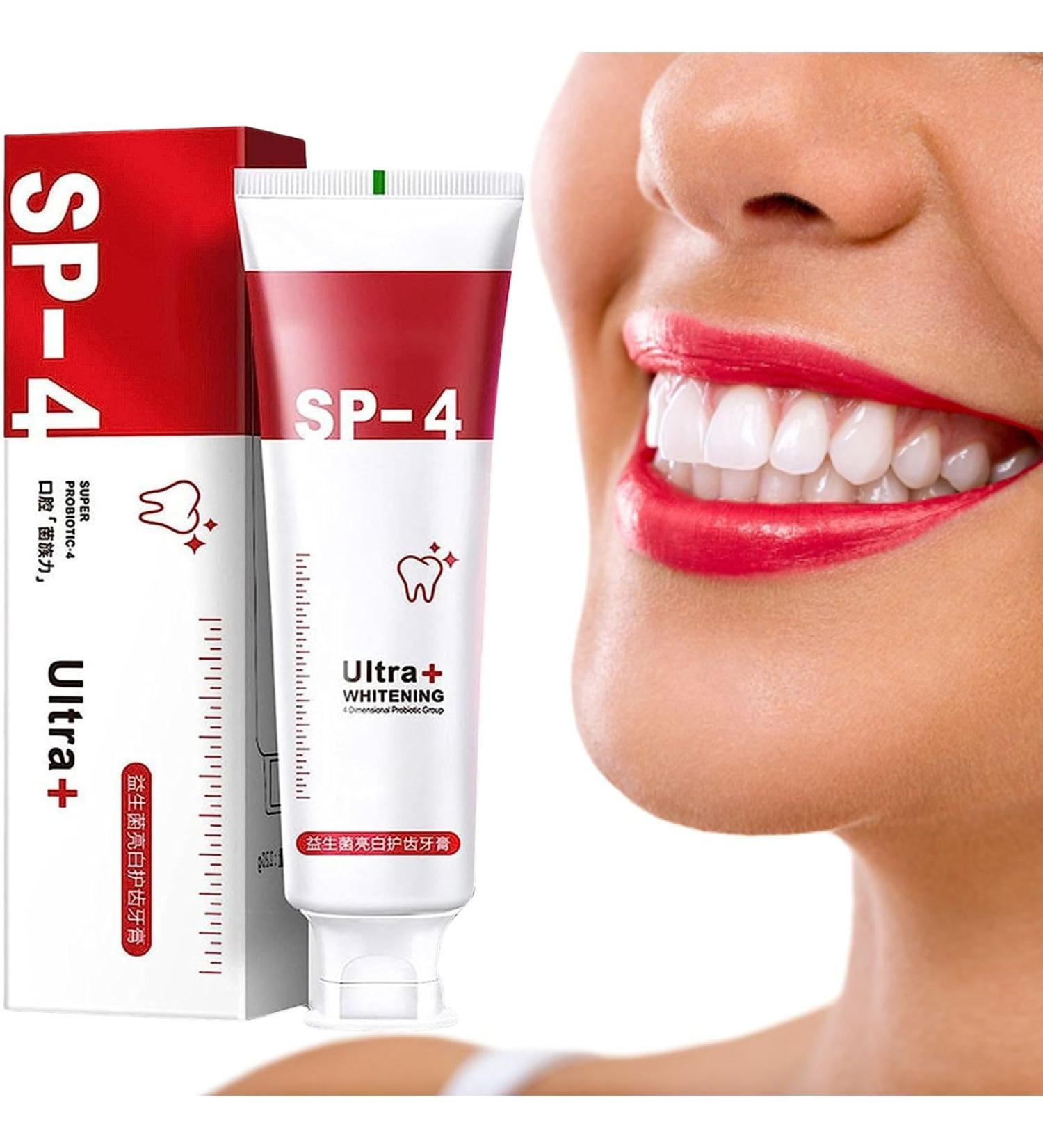 SP-4 Brightening Toothpaste - Fresh Breath & Stain Removal | International Shipping - Buy Online on GoSupps.com