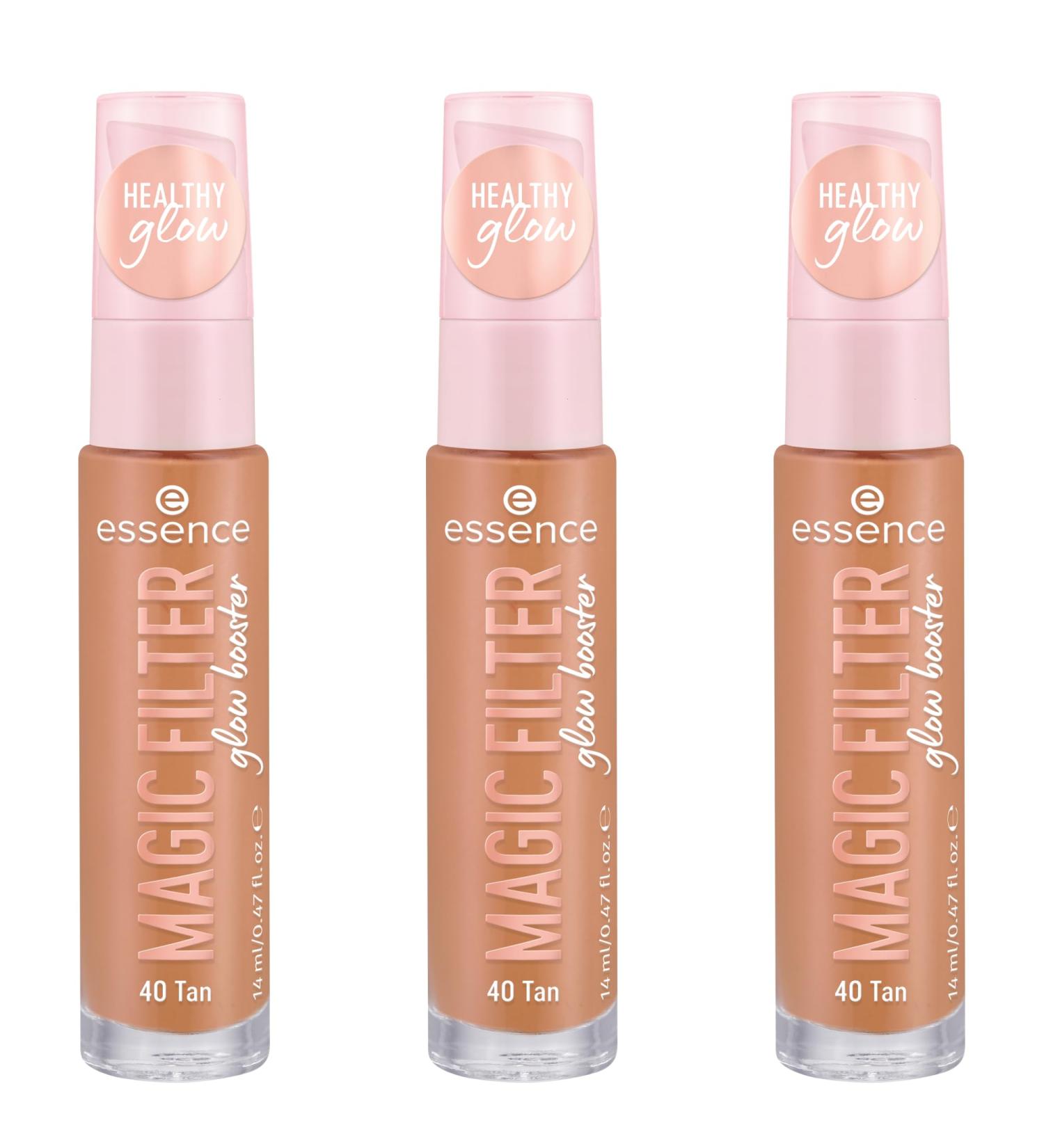 Essence Magic Filter Glow Booster - Vegan Nourishing Base | No. 40 Nude Radiant Color - 3 Pack (3x14ml) - Paraben & Alcohol Free - Buy Online on GoSupps.com