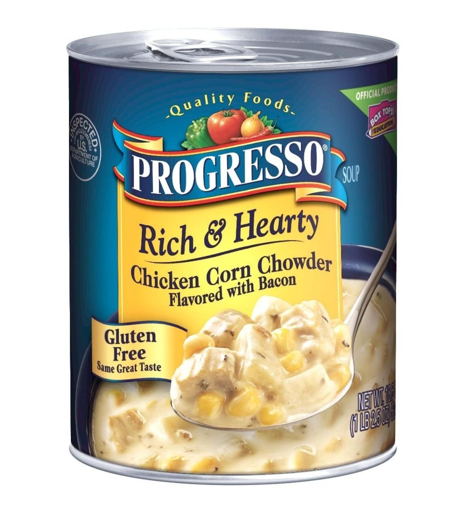 Progresso Rich & Hearty, Chicken Corn Chowder Soup, 18.5 oz (Pack of 6) Chicken Corn 1.15 Pound (Pack of 6)