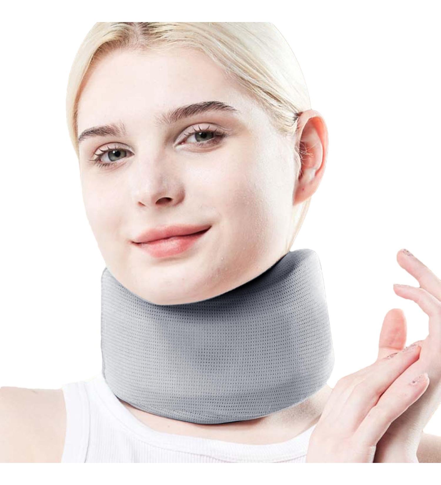 Neck Support Brace Adjustable Soft Neck Support Foam Brace Soft Neck Support Brace for Sleeping Aligns & Stabilizes Vertebrae Ensures Stability for Women & Men Gray M - Buy Online on GoSupps.com