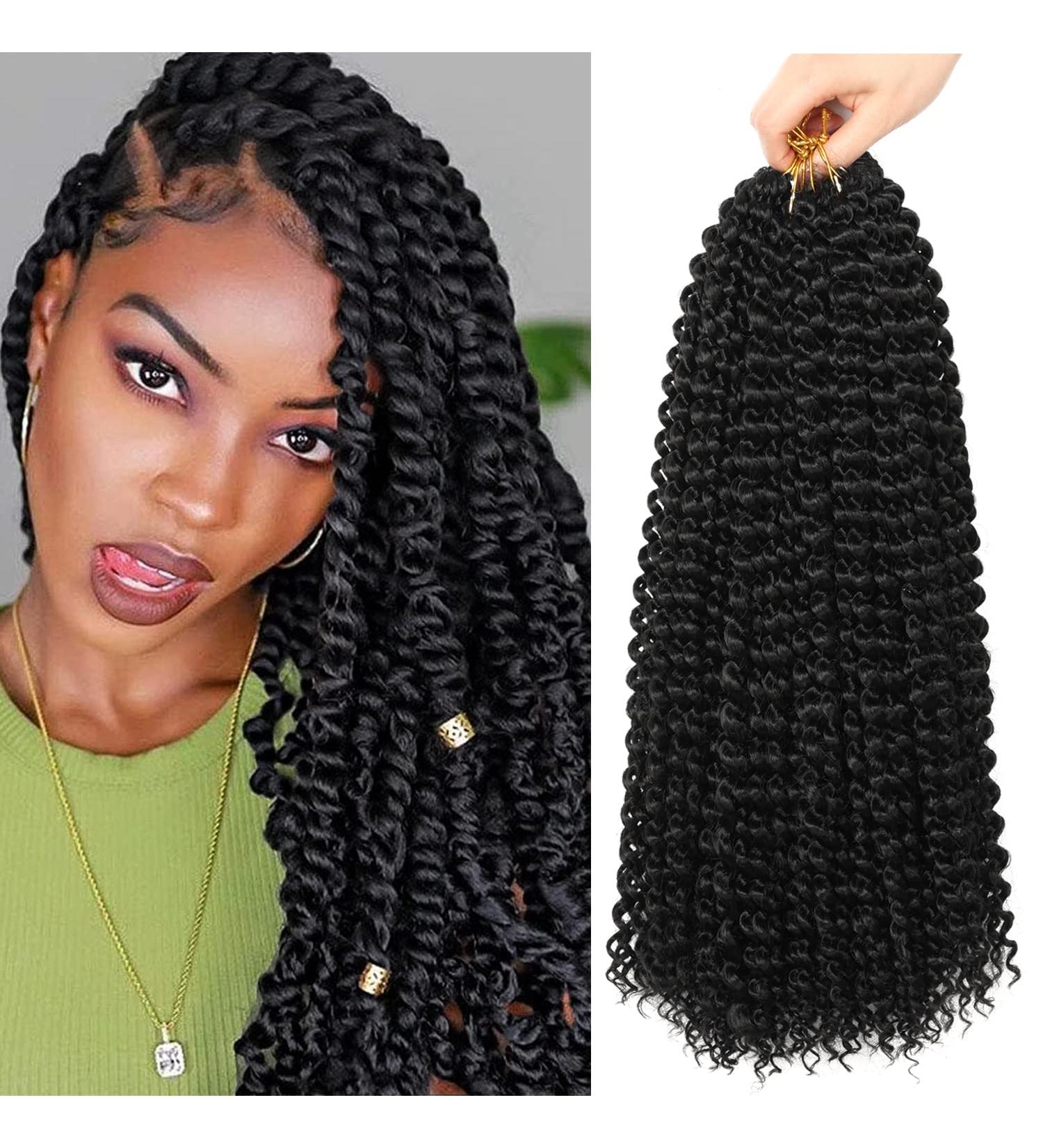 Ubeleco Passion Twist Hair 18 Inch Water Wave Crochet Hair | 22 Strands/Pack | Long Bohemian Hair for Black Women | 6 Packs | 1B - Buy Online on GoSupps.com