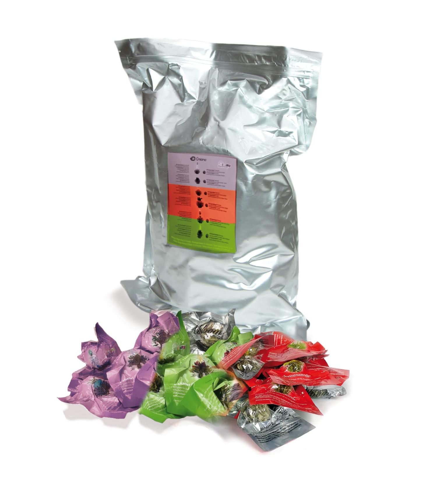 Creano Tea Blower - 36 Blooming Tea Balls (White Black & Green) | Bulk Pack for Tar Lunches - Premium Flowering Tea - Buy Online on GoSupps.com