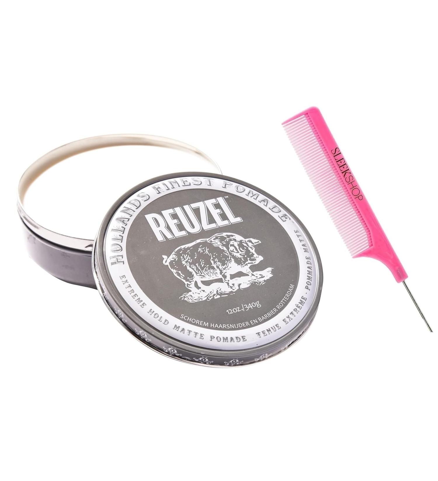 yper Comb + 12 oz XXL R z EXTREME HOLD MATTE POMADE Men Matt Pommade Hair Product for Man HOLLAND x (w/SIeekshop Pink Comb) (Extreme Hold Matte Pomade (12 oz XXL))