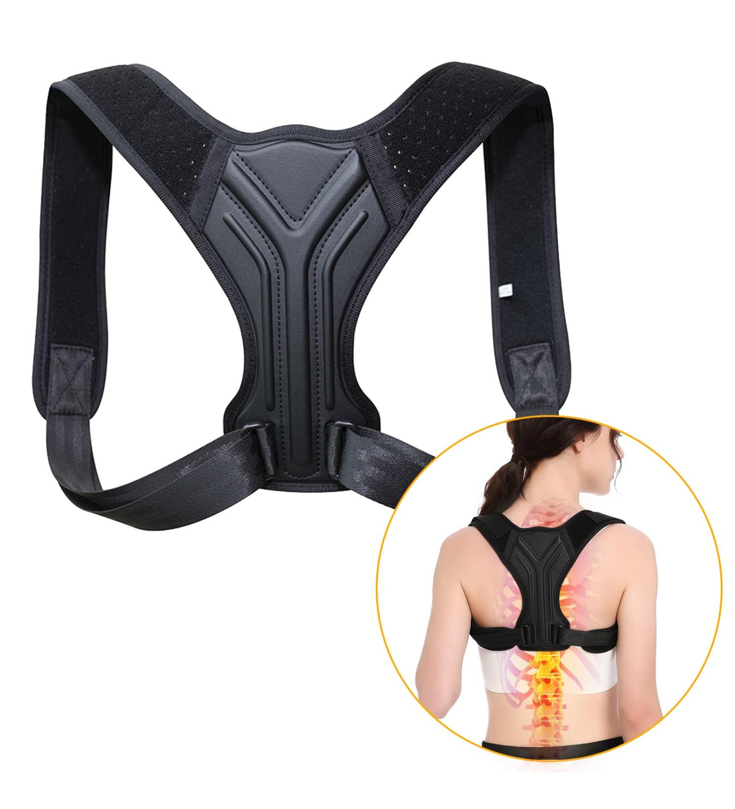 Posture Corrector Back Brace Straightener - Women and Men Comfortable Upper Back Support Back Neck Shoulder Spine Pain Relief - Adjustable Posture Trainer for Spinal Alignment and Clavicle Support (L) - Buy Online on GoSupps.com