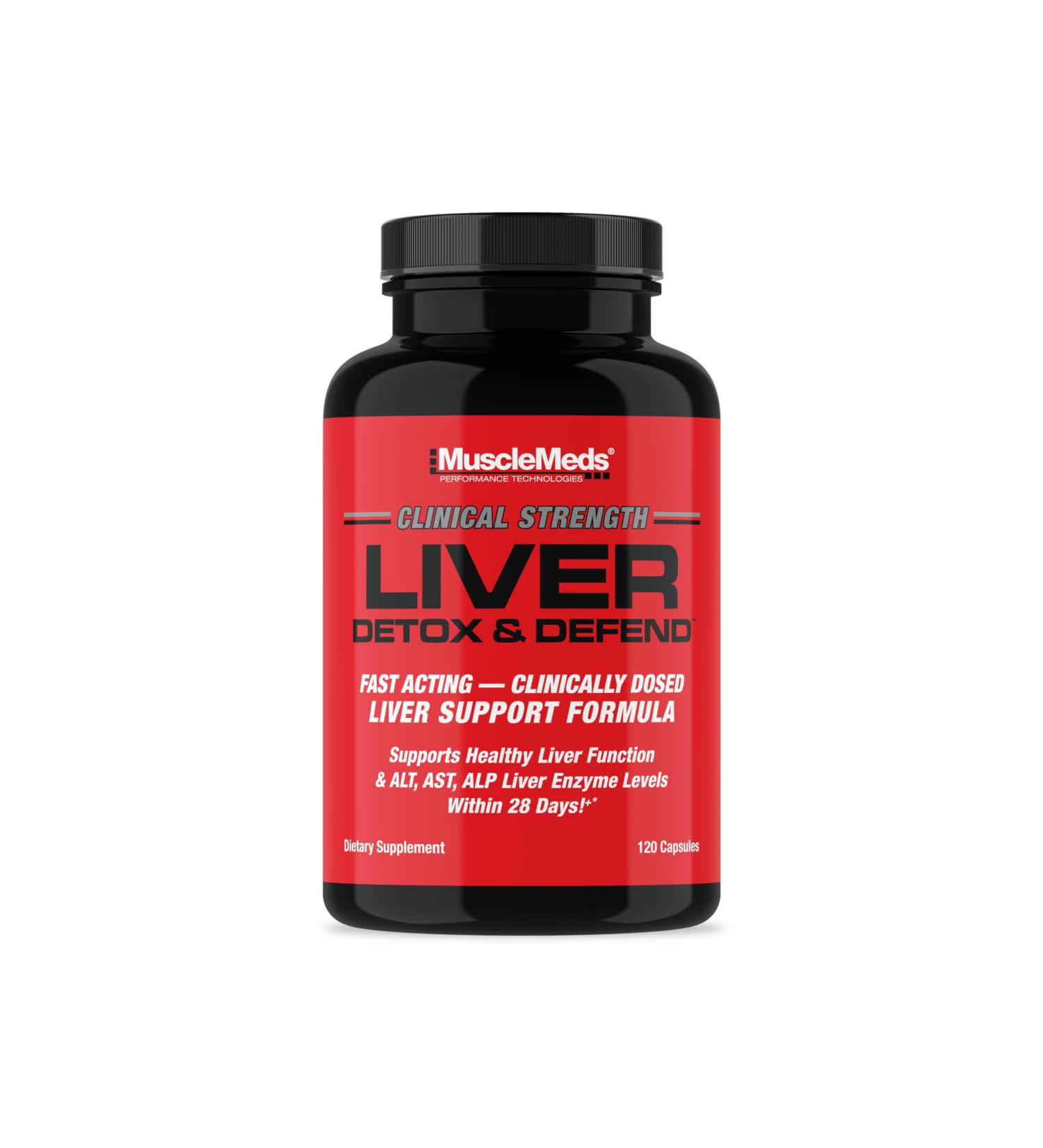 MuscleMeds Liver Detox & Defend Cleanse Repair Formula - Herbal Liver Support Supplement NAC Silymarin Milk Thistle 60 Servings - Buy Online on GoSupps.com