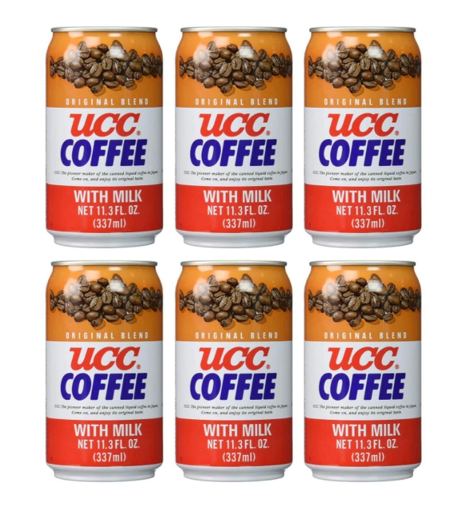 UCC Canned Coffee Blend with Milk 6 Pack - Original Coffee Blend 11.3 Fl Oz (Pack of 6) - Buy Online on GoSupps.com