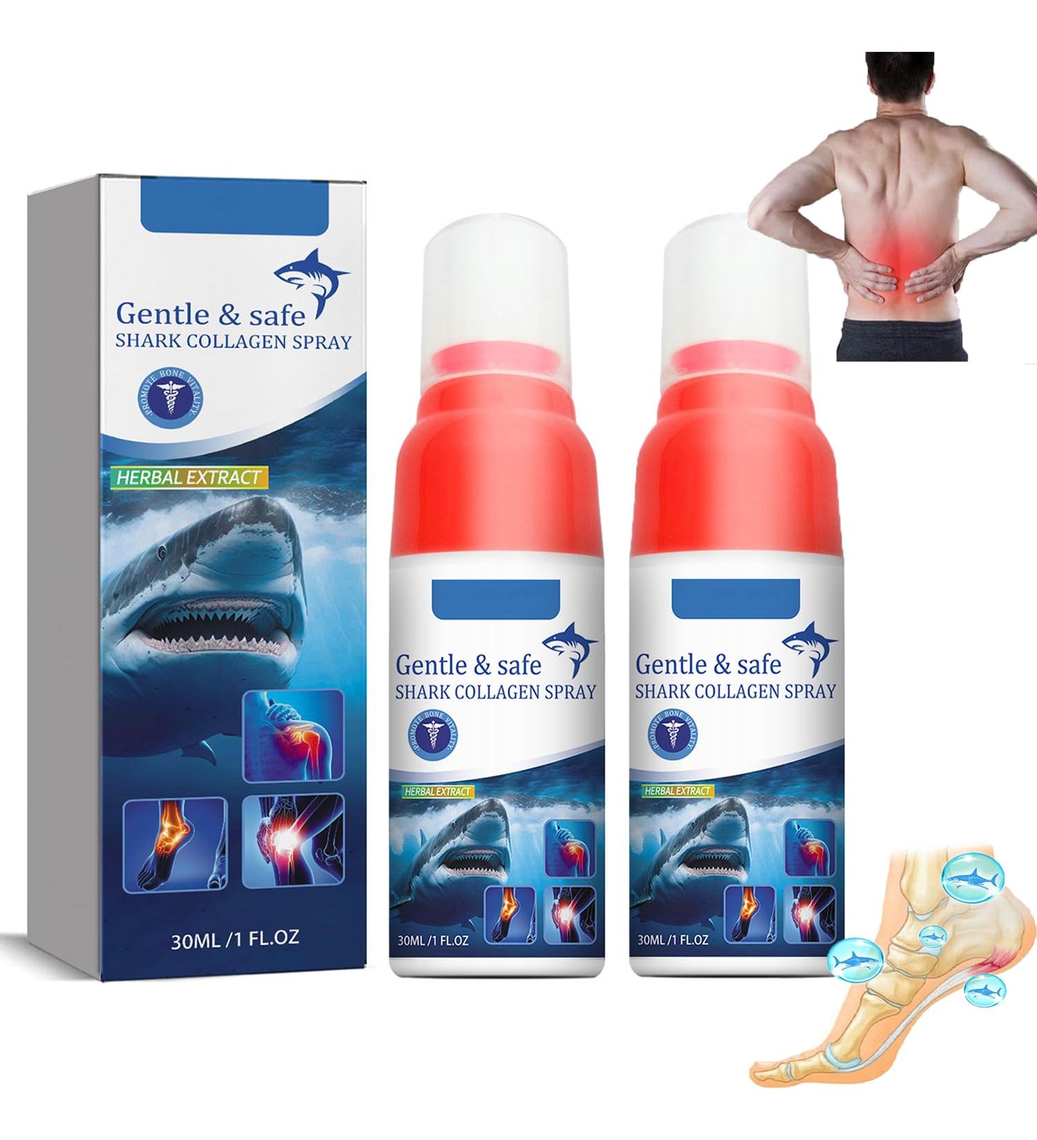 Shark Collagen Spray 30Ml/1FL.OZ Bonjunction Shark Collagen Support Spray for Bone Joint Mobility (2PCS) - Buy Online on GoSupps.com