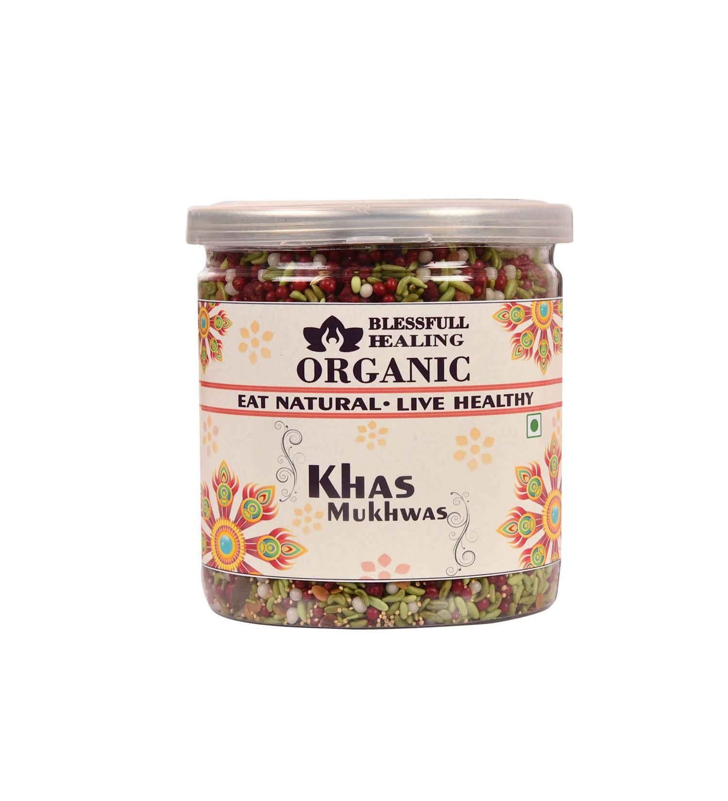 Blessfull Healing Organic Khas Mukhwas 400 Gram Airtight Container (Packing May Vary)