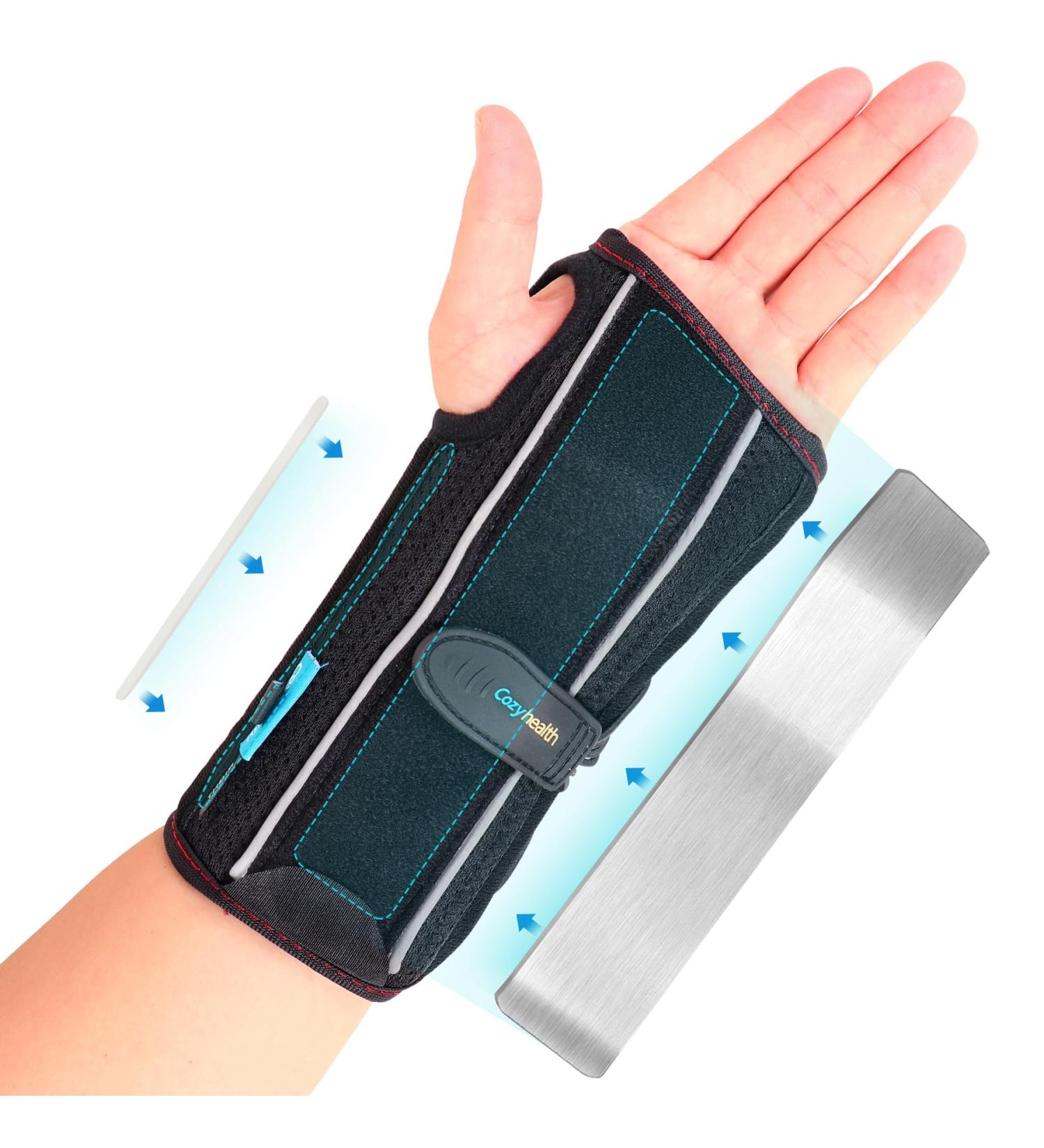Carpal Tunnel Wrist Brace Night Support - Left Hand Splint & Compression Sleeve for Pain Relief | Tendonitis & Arm Stabilizer - Buy Online on GoSupps.com