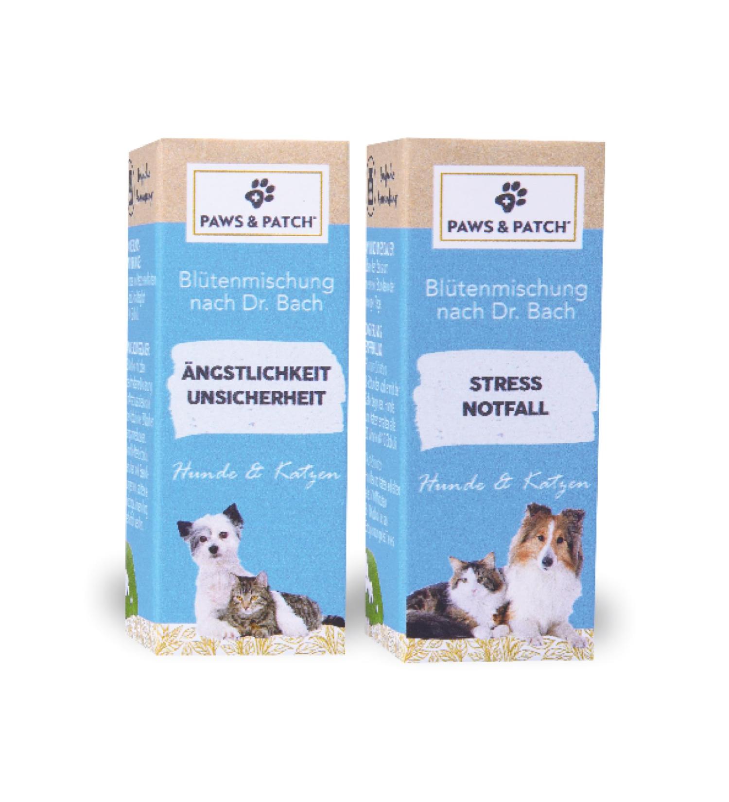 Paws & Patch Set: Dr. Bach Flower Mix for Stress & Anxiety in Dogs & Cats - 10g | Natural Relief for Fear & Stressful Situations - Buy Online on GoSupps.com