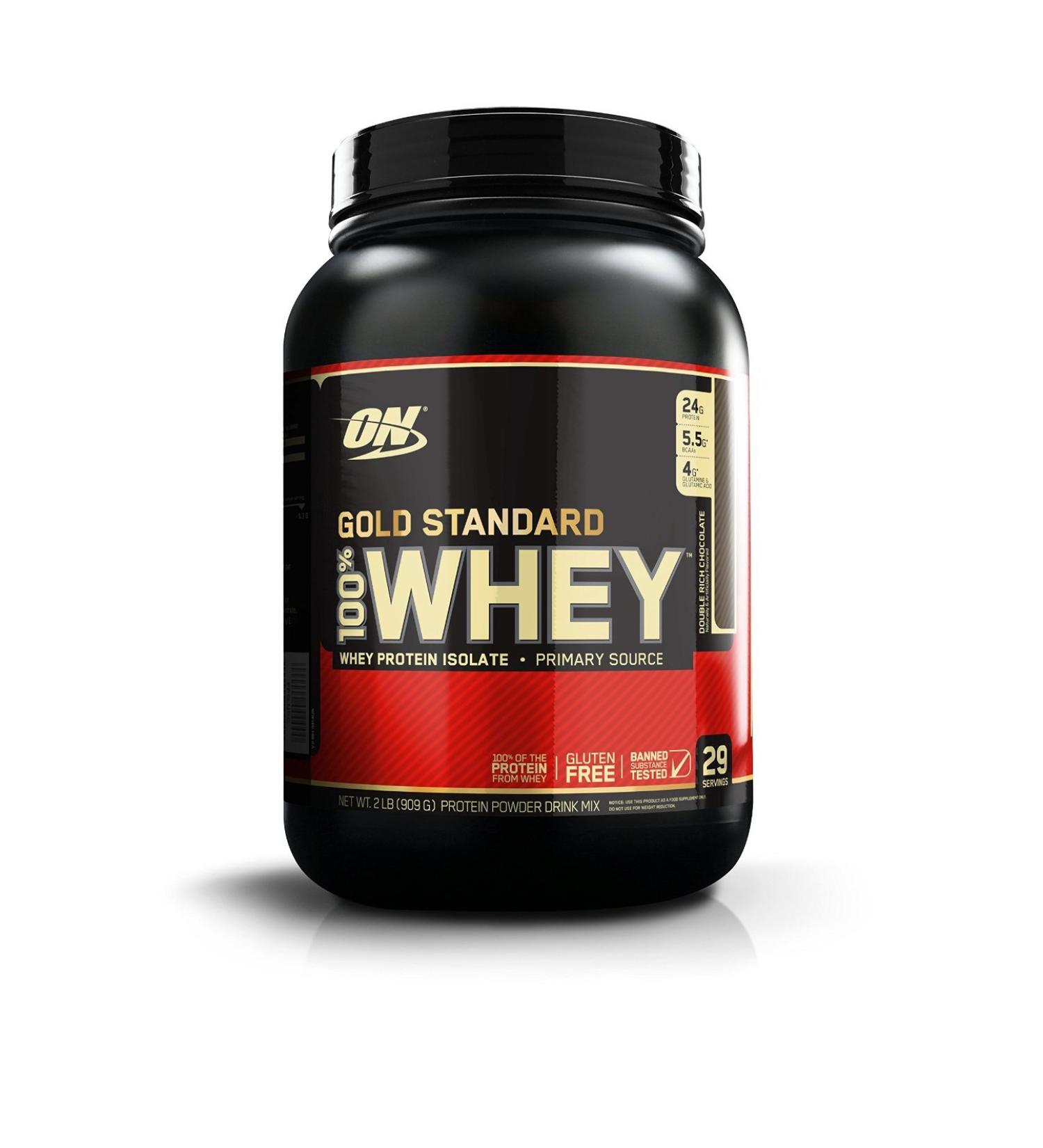 Optimum Nutrition 100% Gold Standard Whey Protein Double Rich Chocolate 2lb - Premium International Shipping - Buy Online on GoSupps.com