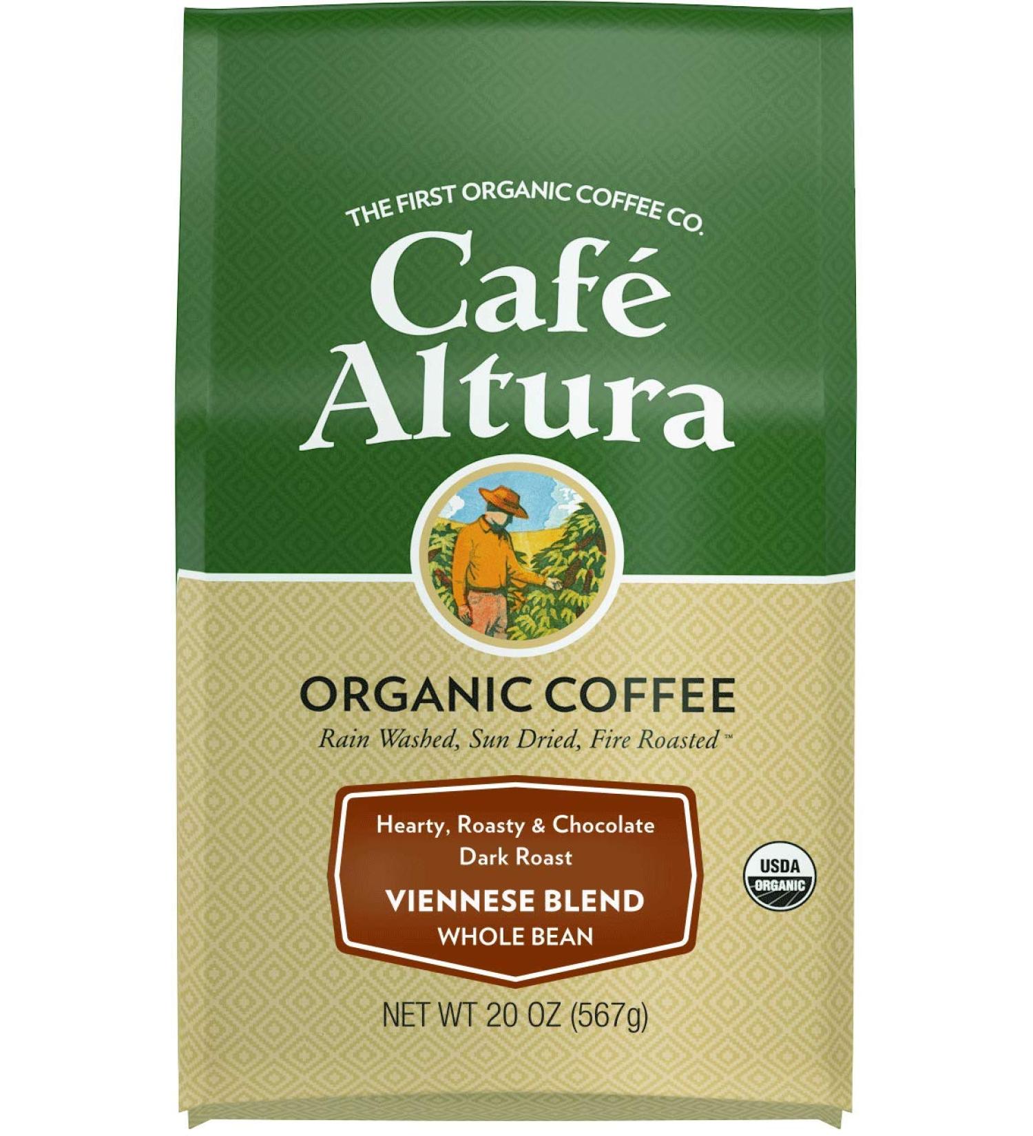 Buy Cafe Altura Organic Dark Roast Viennese Blend Whole Bean Coffee - 20 oz - Buy Online on GoSupps.com