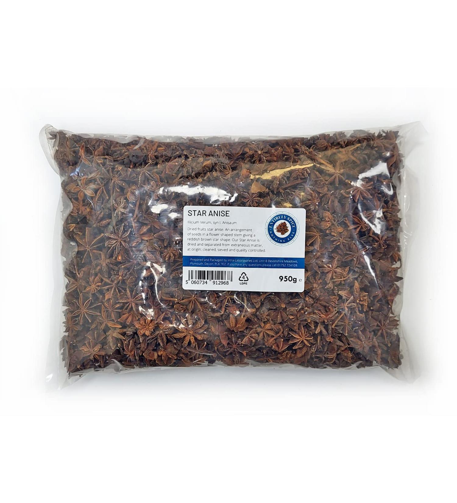 Premium Quality Star Anise 950g - Food Grade, Entirely Natural Ingredients - Buy Online on GoSupps.com