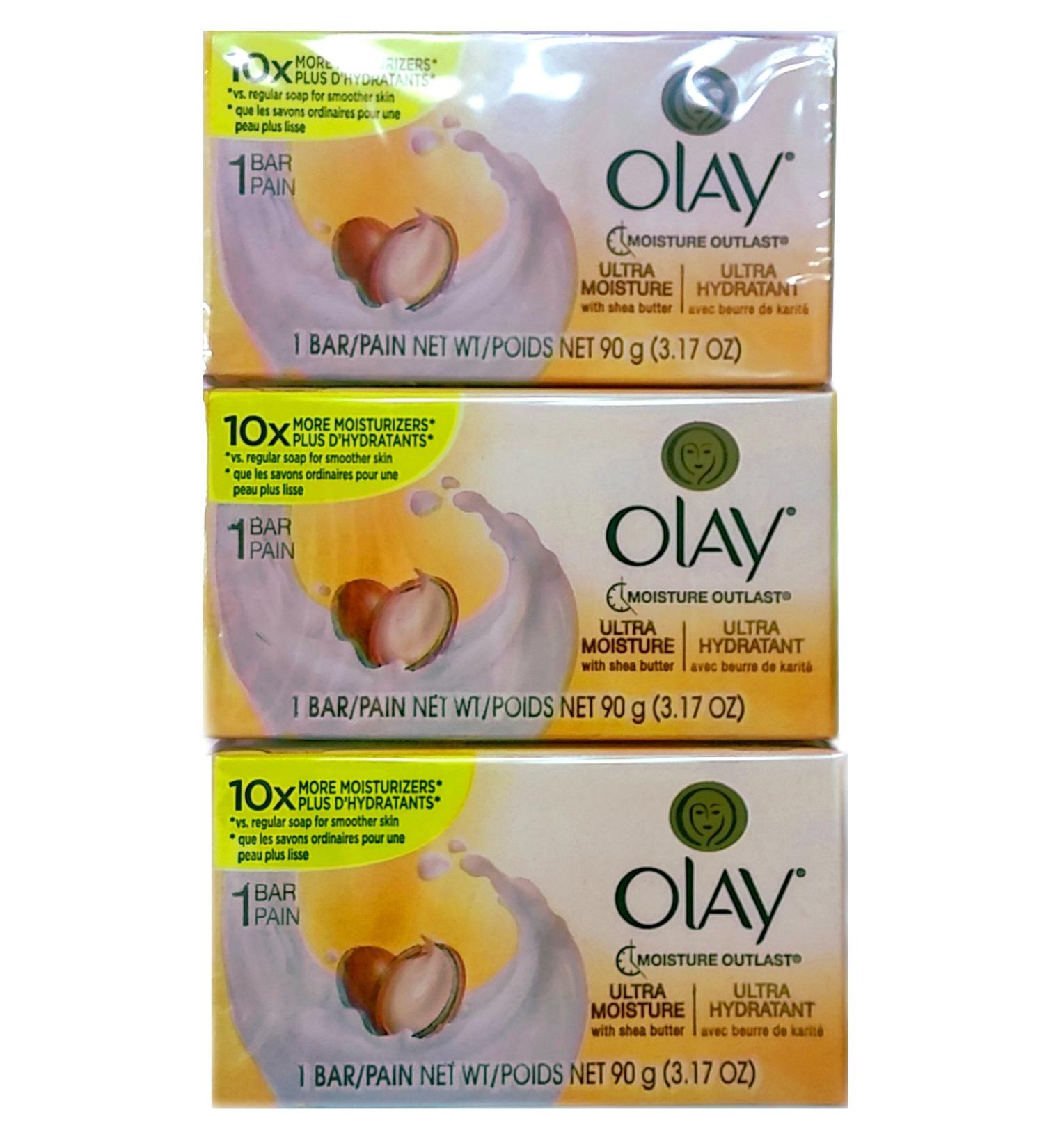Olay Ultra Moisture Shea Butter Beauty Bar 3.17 oz (3 Bars)