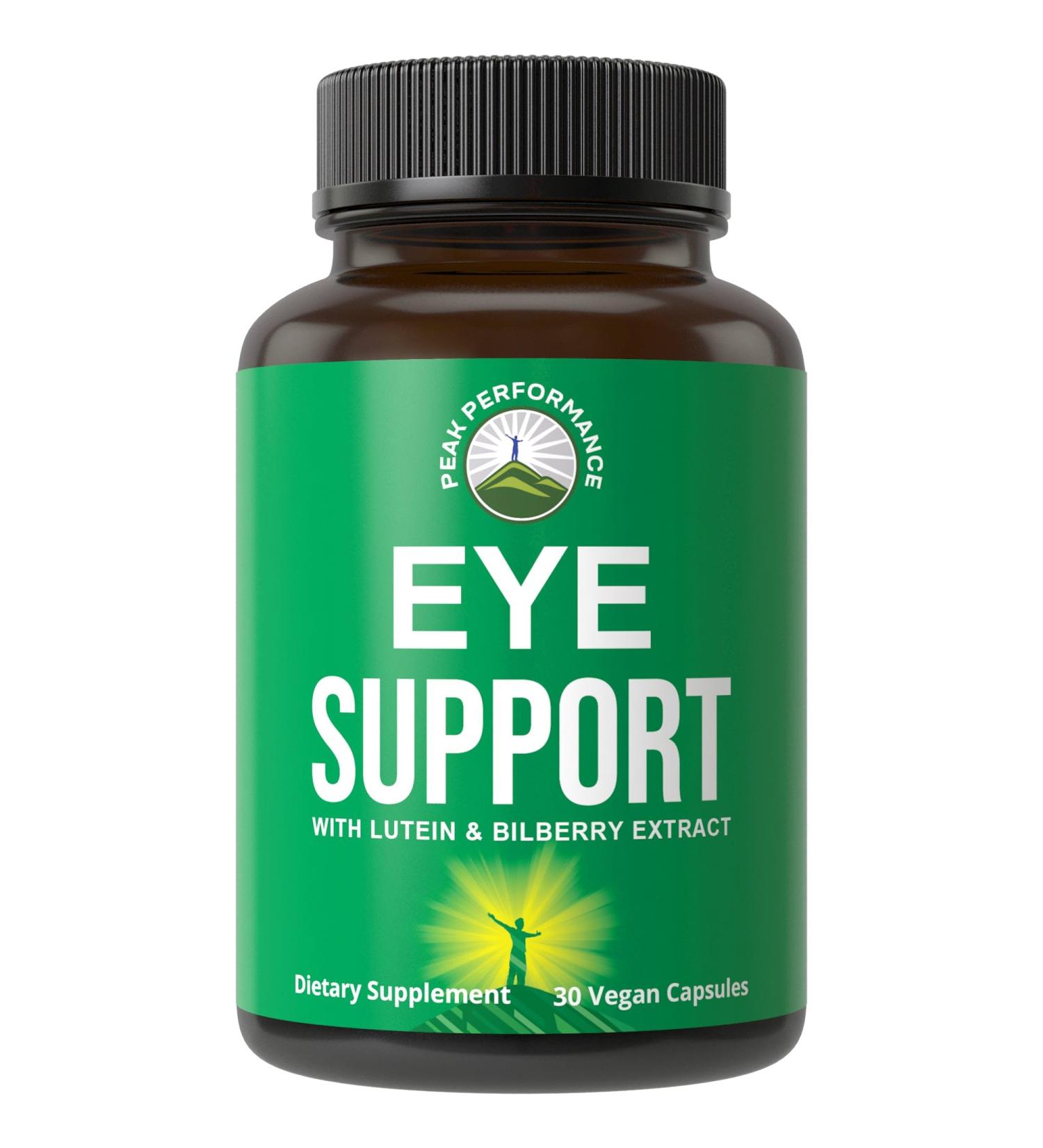 Peak Performance Eye Vitamins - Macular Support Supplement with Lutein Zeaxanthin Astaxanthin Carotenoids Bilberry Extract. Capsules for Aging Eyes Computer Smartphone Users. Avoid Degeneration - Buy Online on GoSupps.com