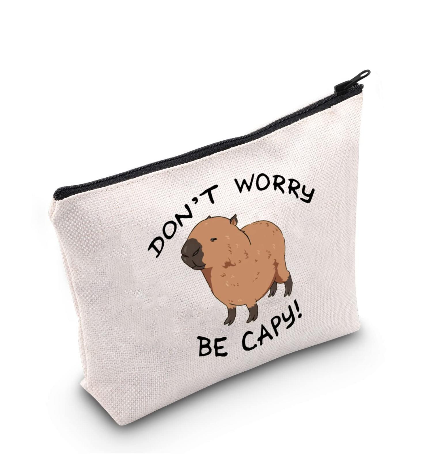 Funny Capybara Make-Up Bag | Animal Motif Gift for Animal Lovers | U.BE Capy - Buy Online on GoSupps.com